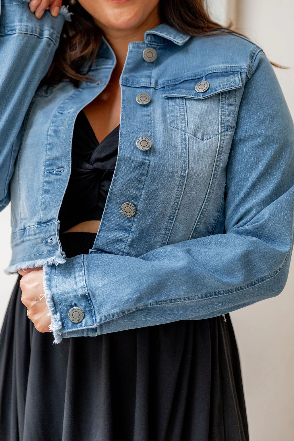 Kenzie Crop Denim Jacket - Image 24