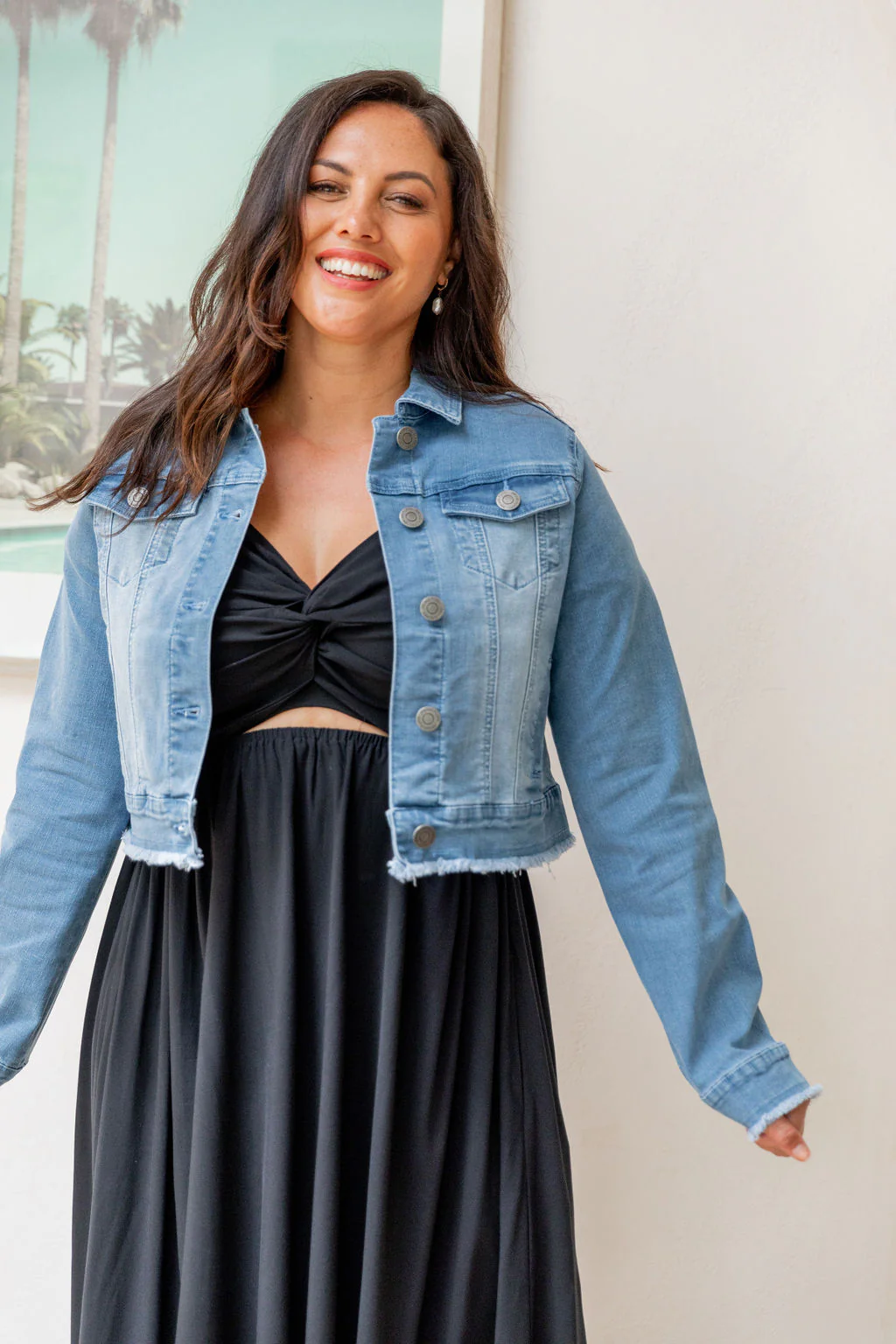 Kenzie Crop Denim Jacket - Image 32