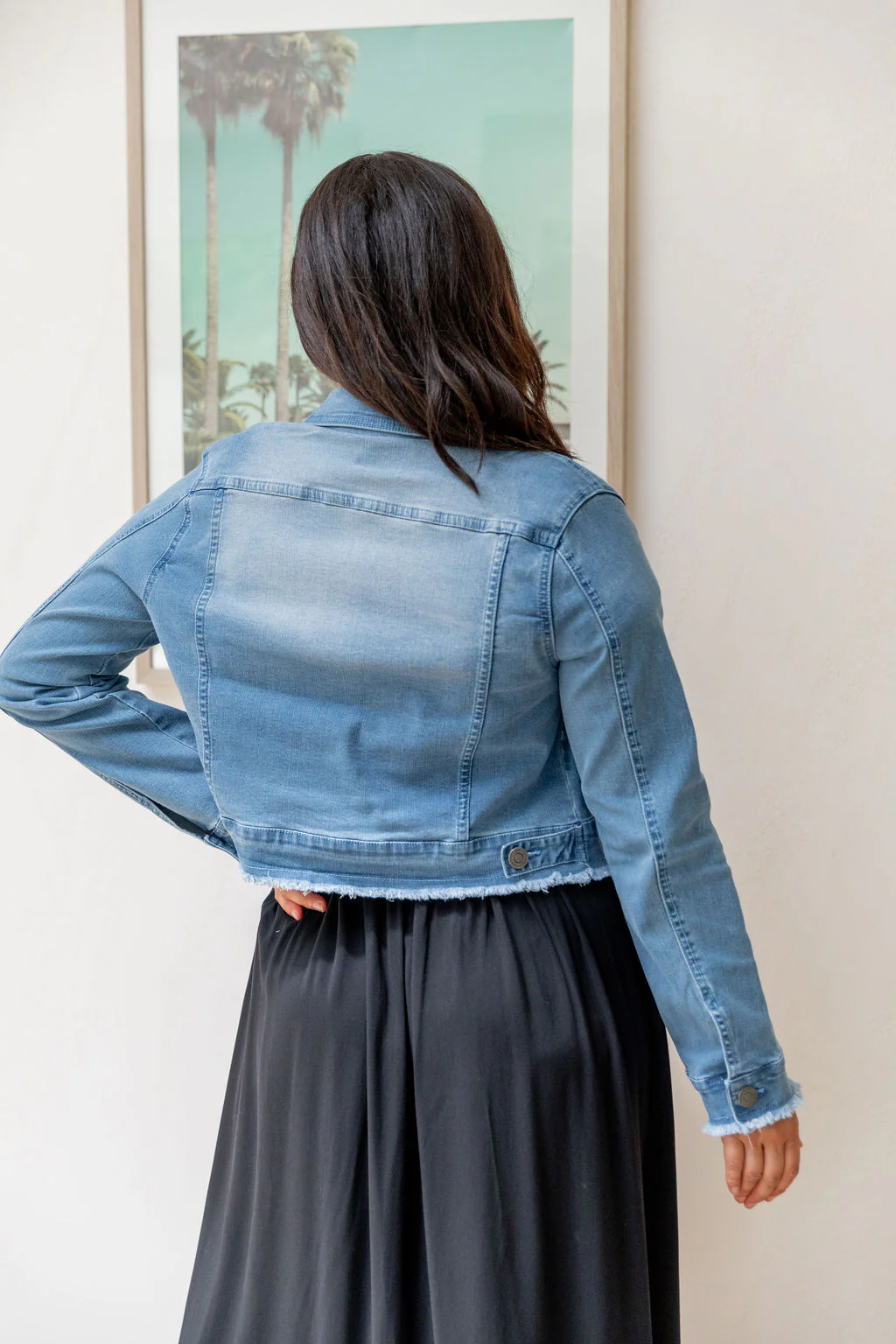 Kenzie Crop Denim Jacket - Image 34