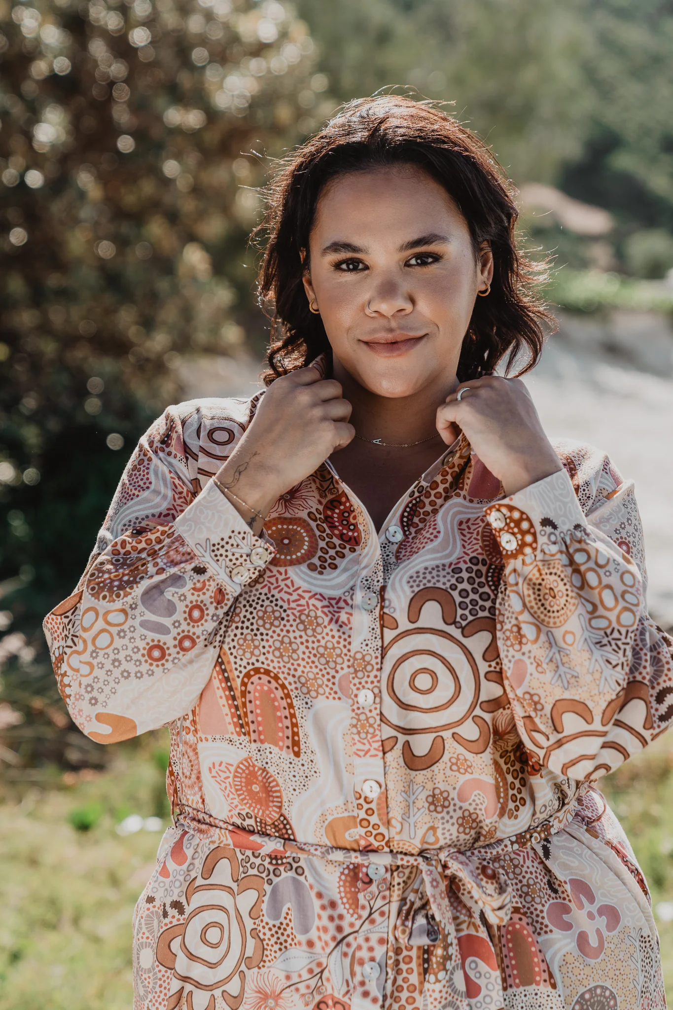 Lana Midi Shirt Dress in Rise and Bloom - Image 13