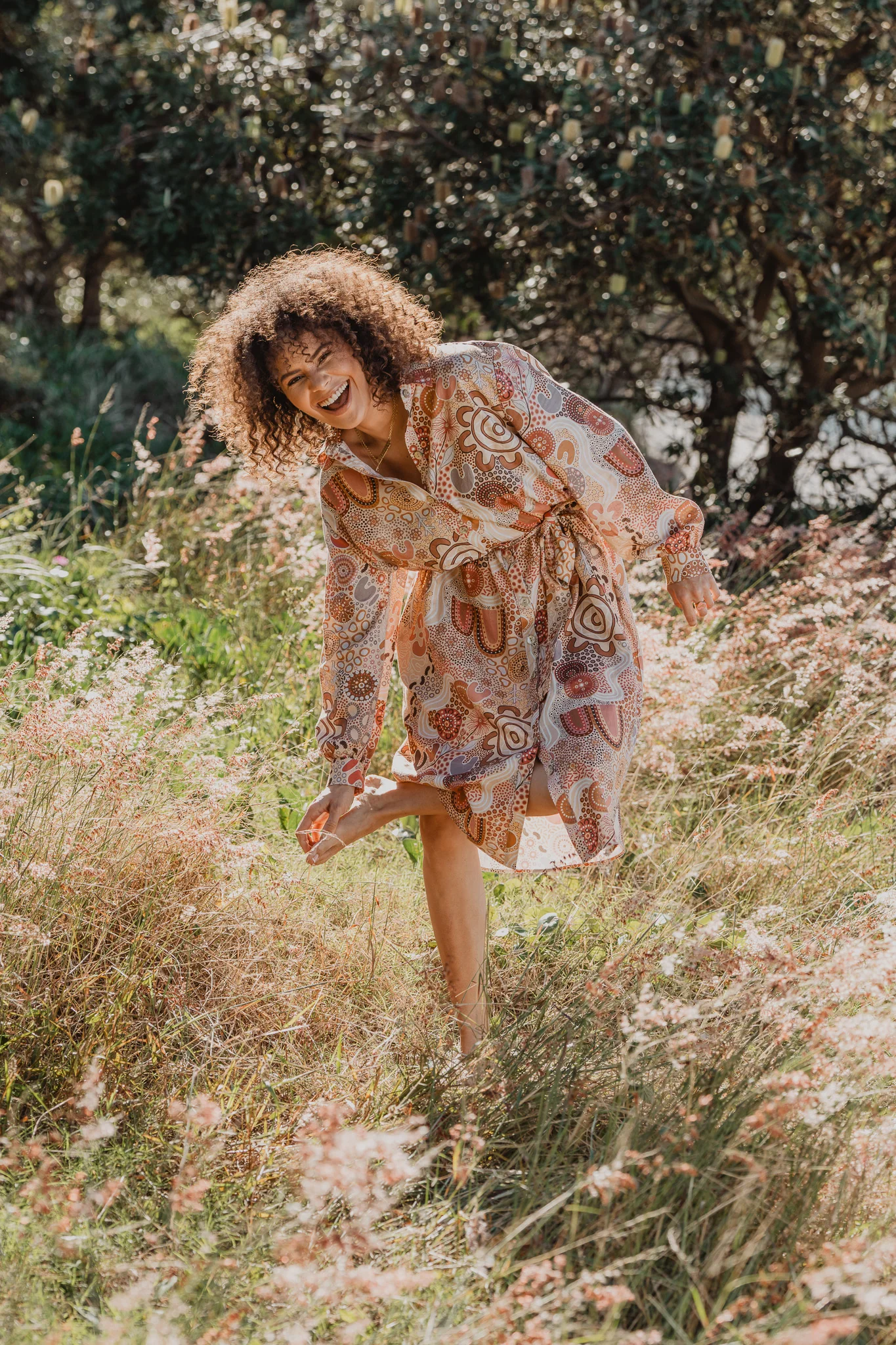 Lana Midi Shirt Dress in Rise and Bloom - Image 15