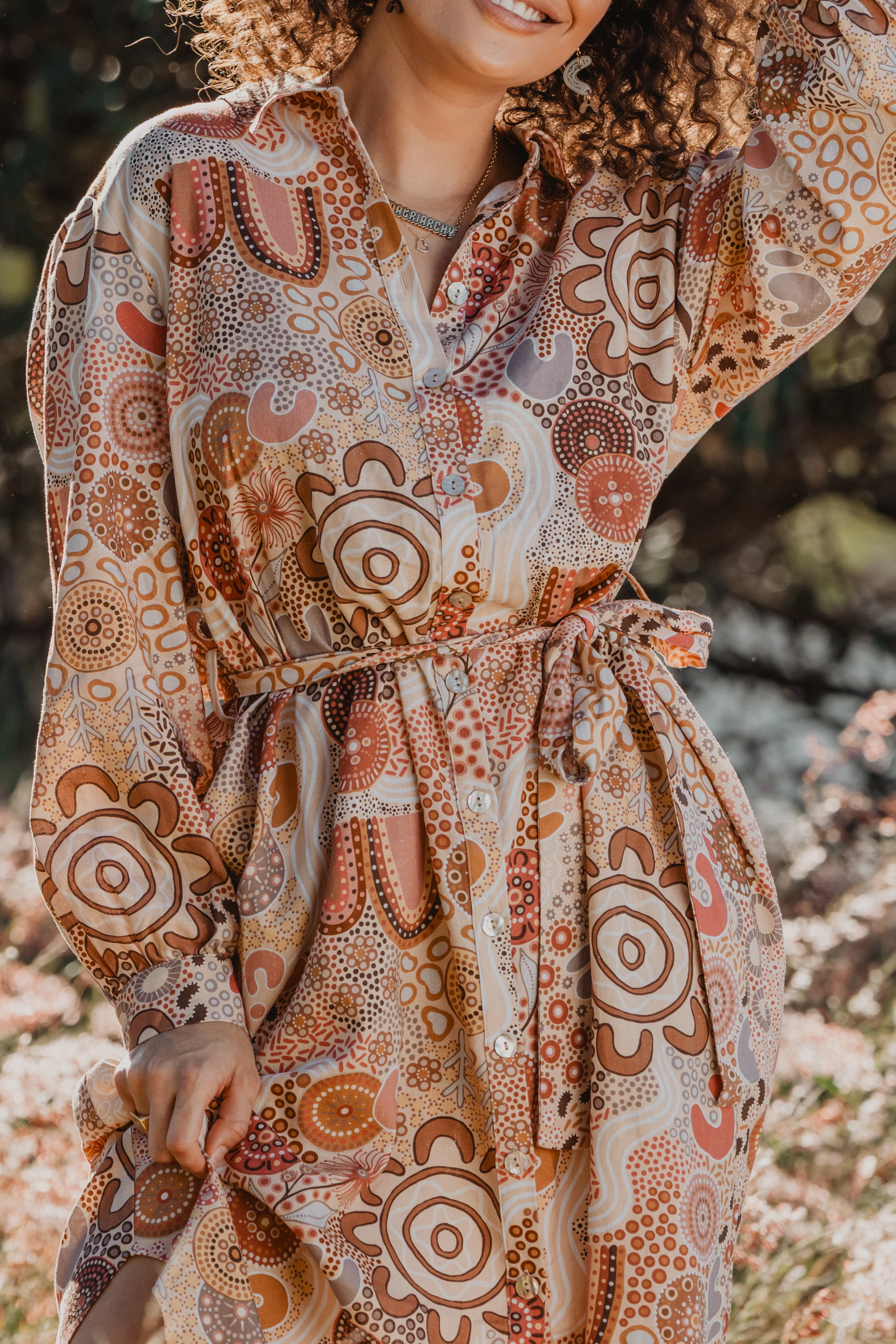 Lana Midi Shirt Dress in Rise and Bloom - Image 16