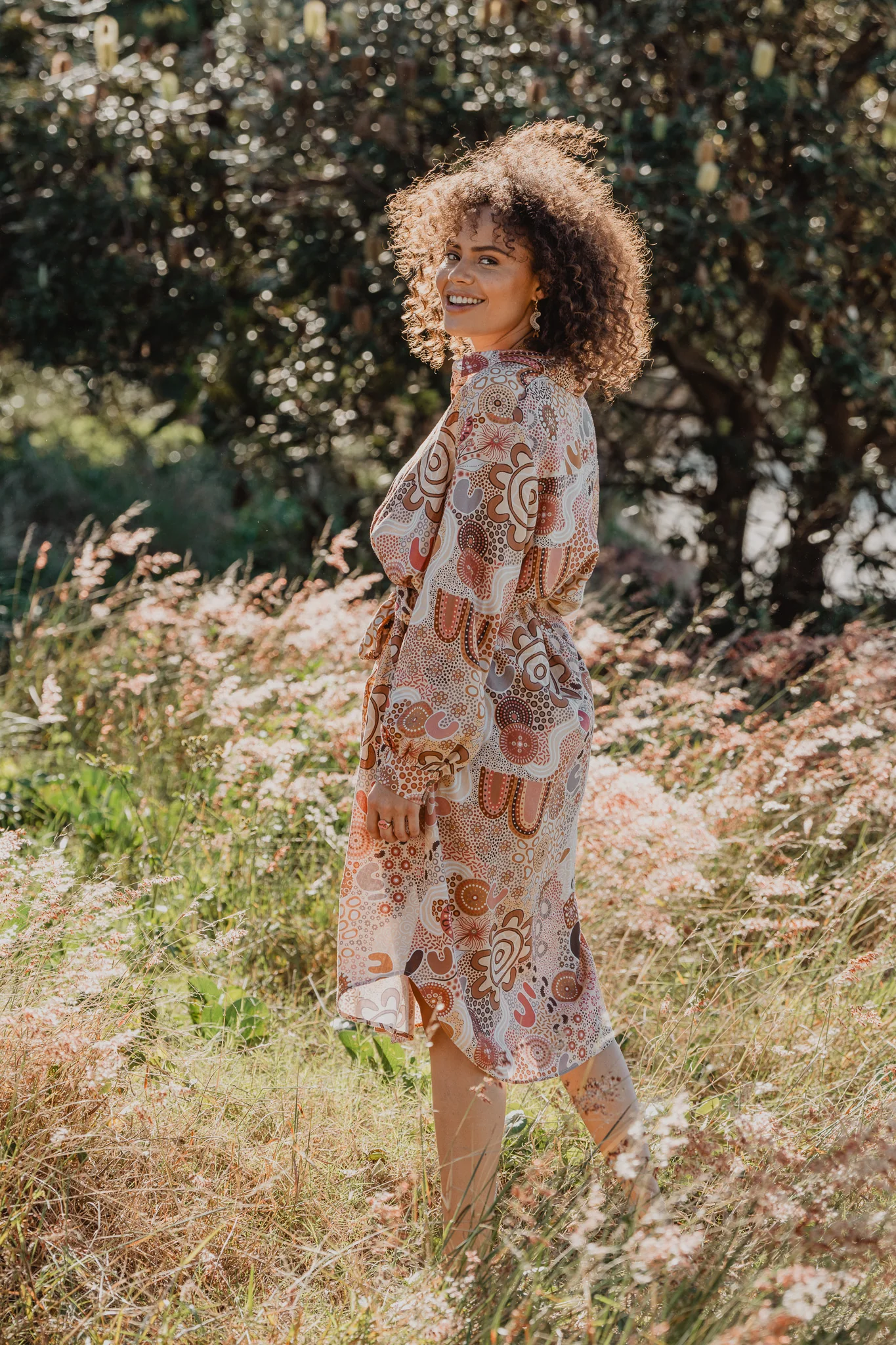 Lana Midi Shirt Dress in Rise and Bloom - Image 17