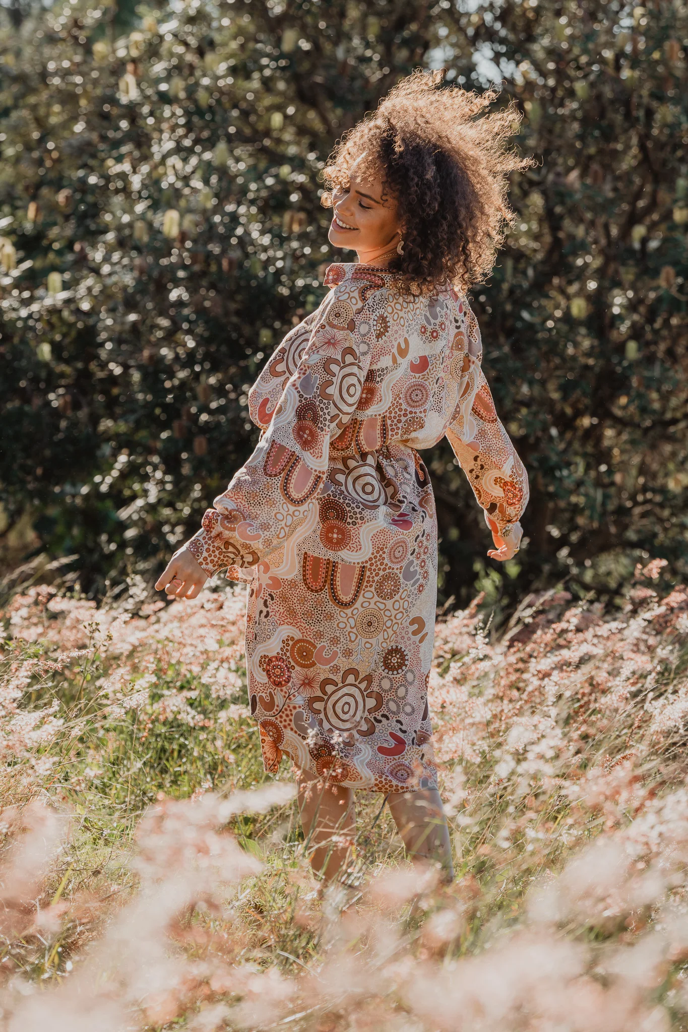 Lana Midi Shirt Dress in Rise and Bloom - Image 19