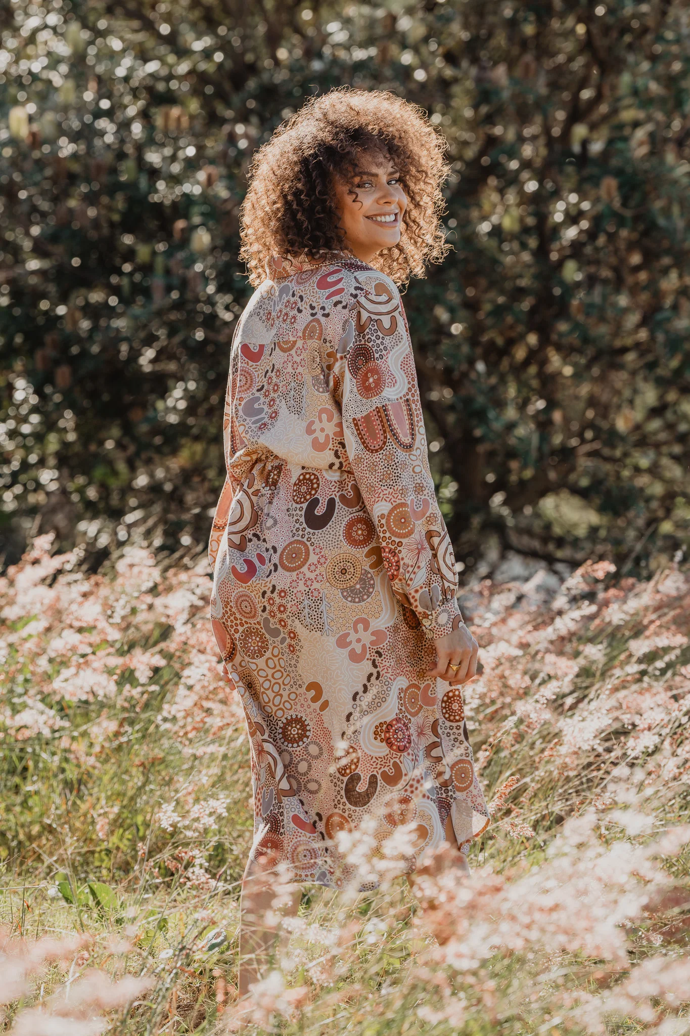 Lana Midi Shirt Dress in Rise and Bloom - Image 20