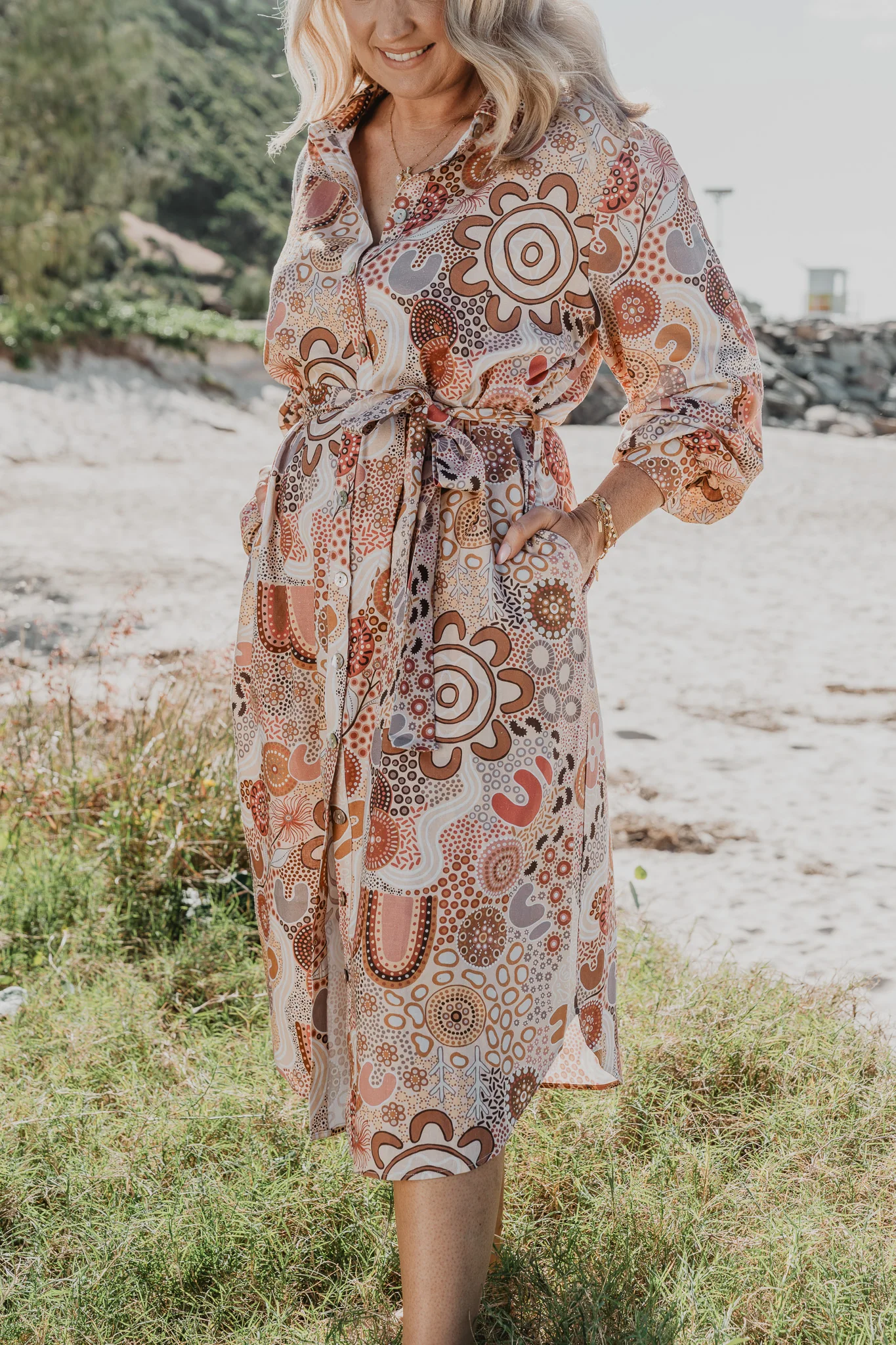 Lana Midi Shirt Dress in Rise and Bloom - Image 22