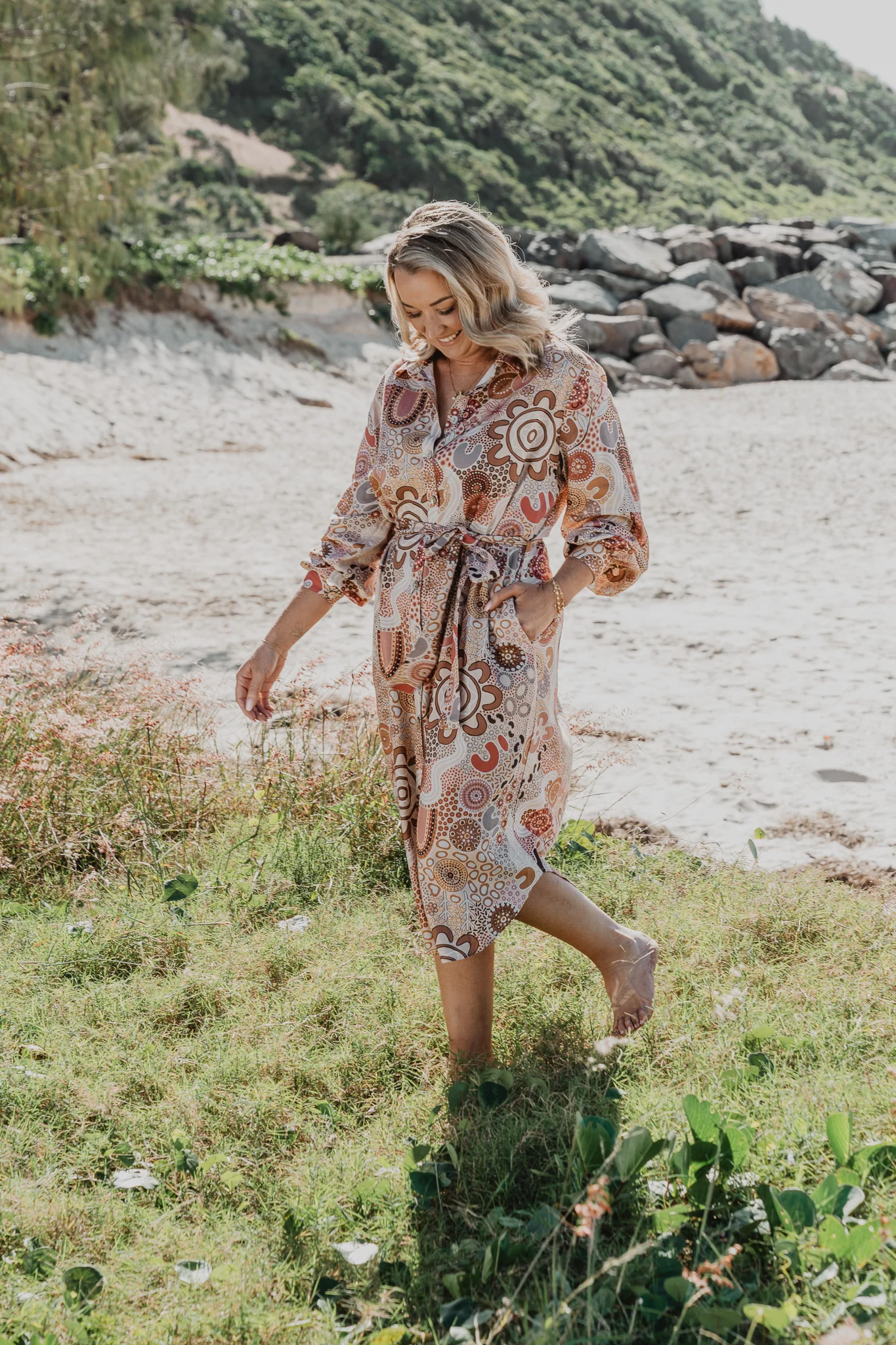 Lana Midi Shirt Dress in Rise and Bloom - Image 23