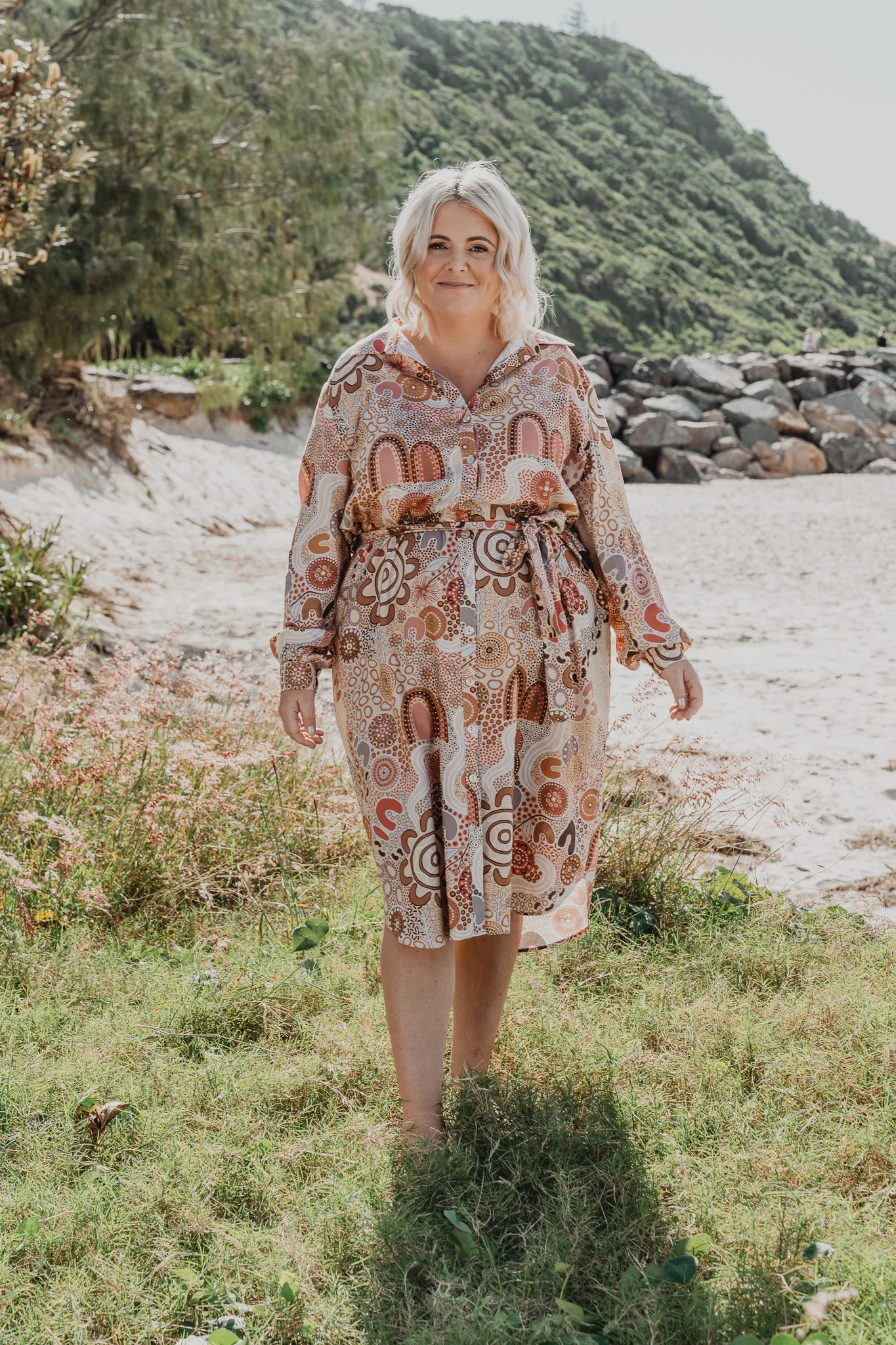 Lana Midi Shirt Dress in Rise and Bloom - Image 9