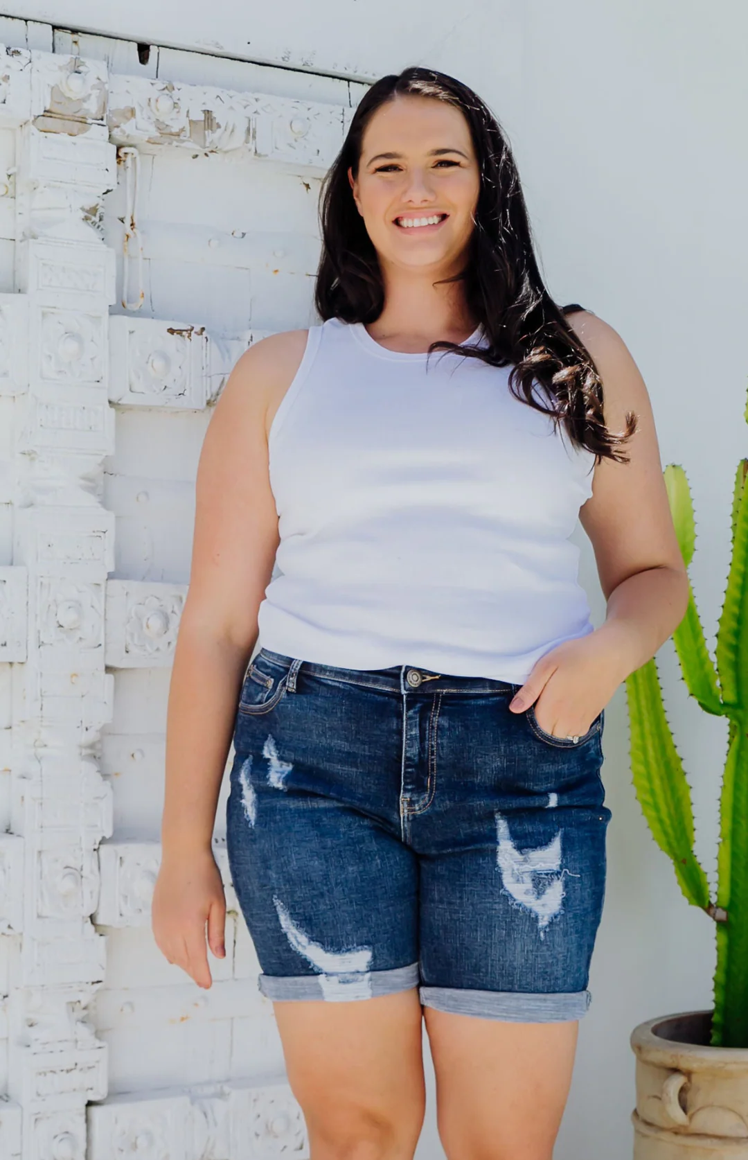 Layni Denim Shorts - Image 3