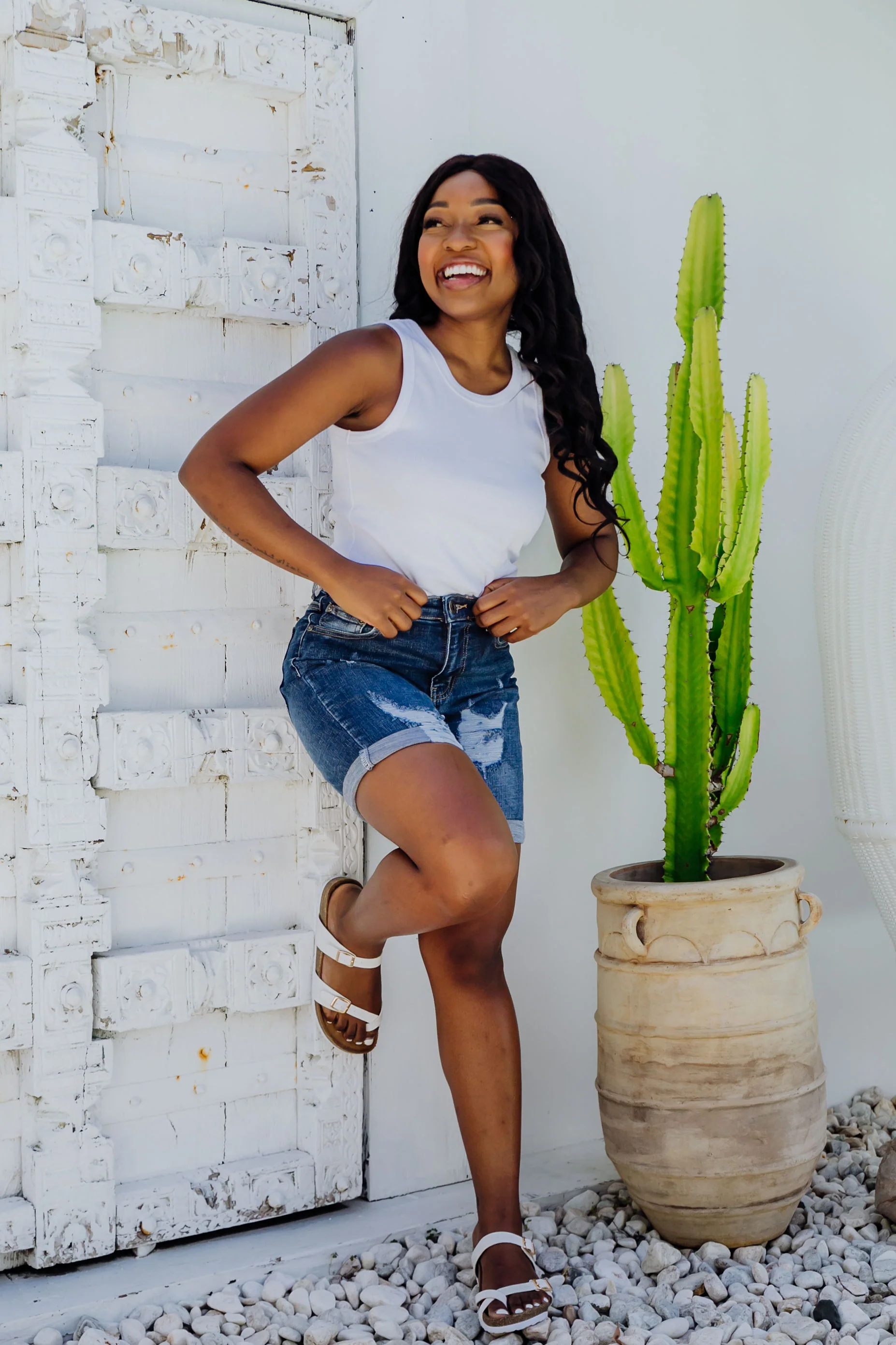 Layni Denim Shorts - Image 9