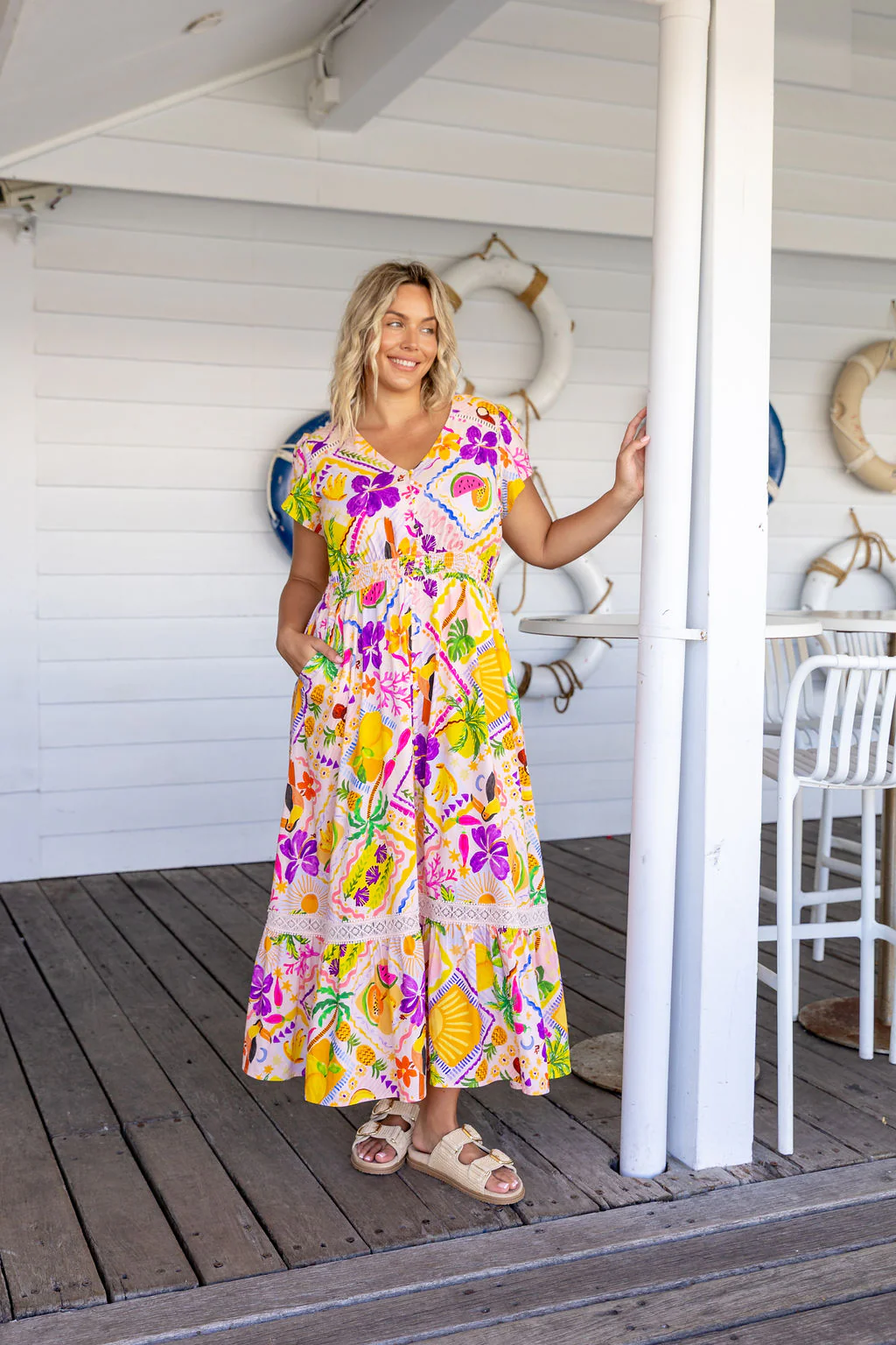 Louisa Maxi Dress in Toucan Paradise - Image 4