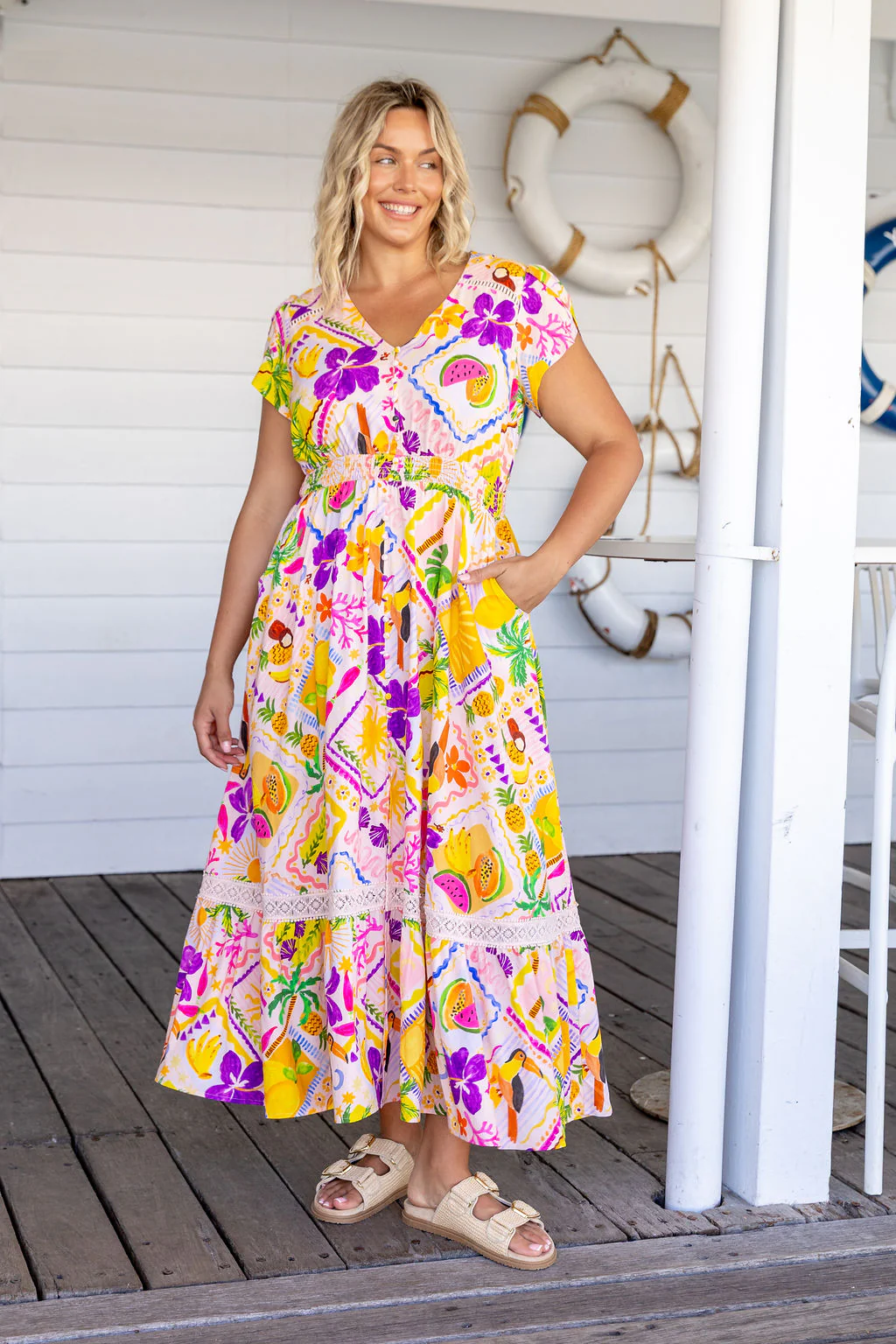 Louisa Maxi Dress in Toucan Paradise - Image 5
