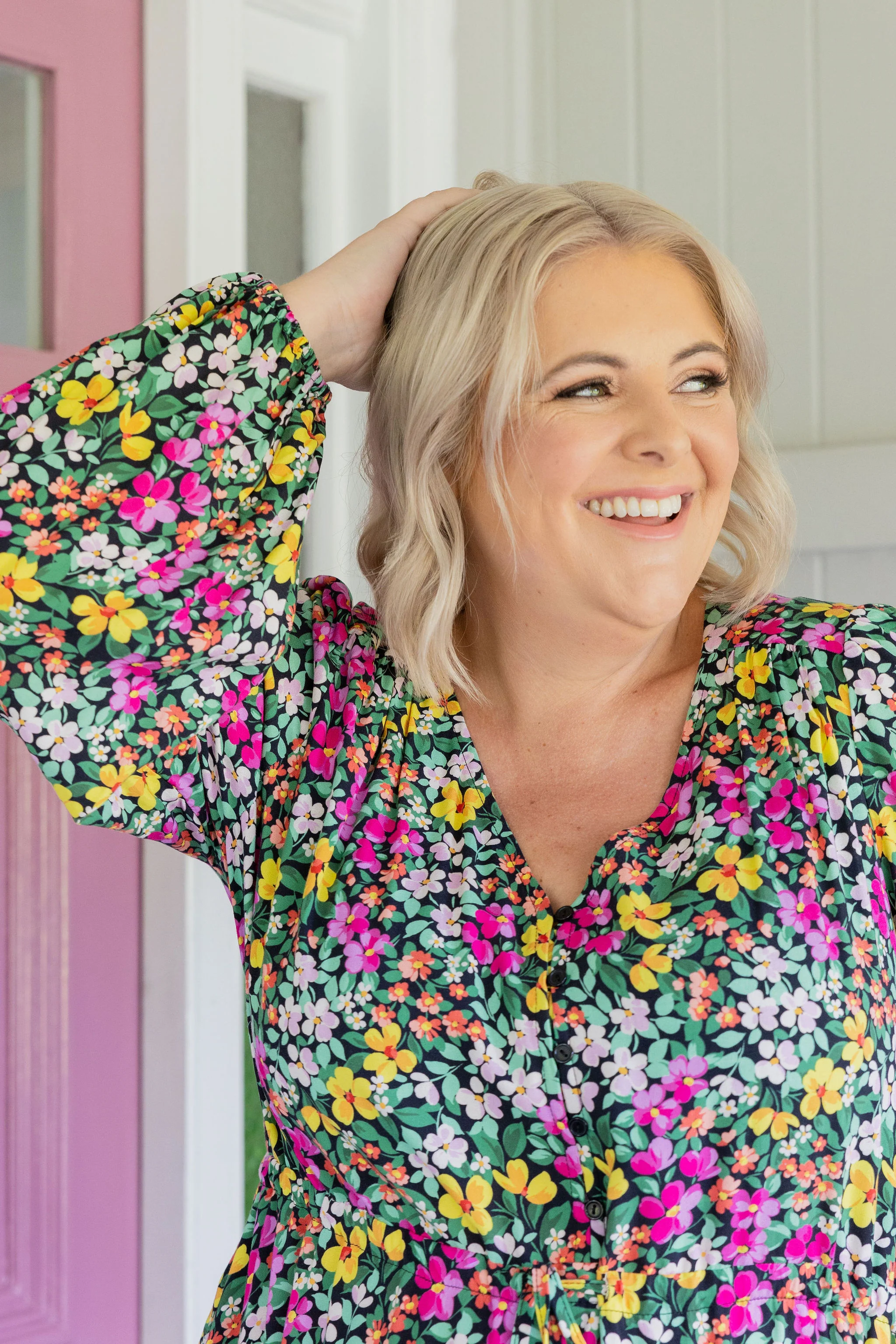 Bonnie Long Sleeve Dress in Garden Stroll - Image 10