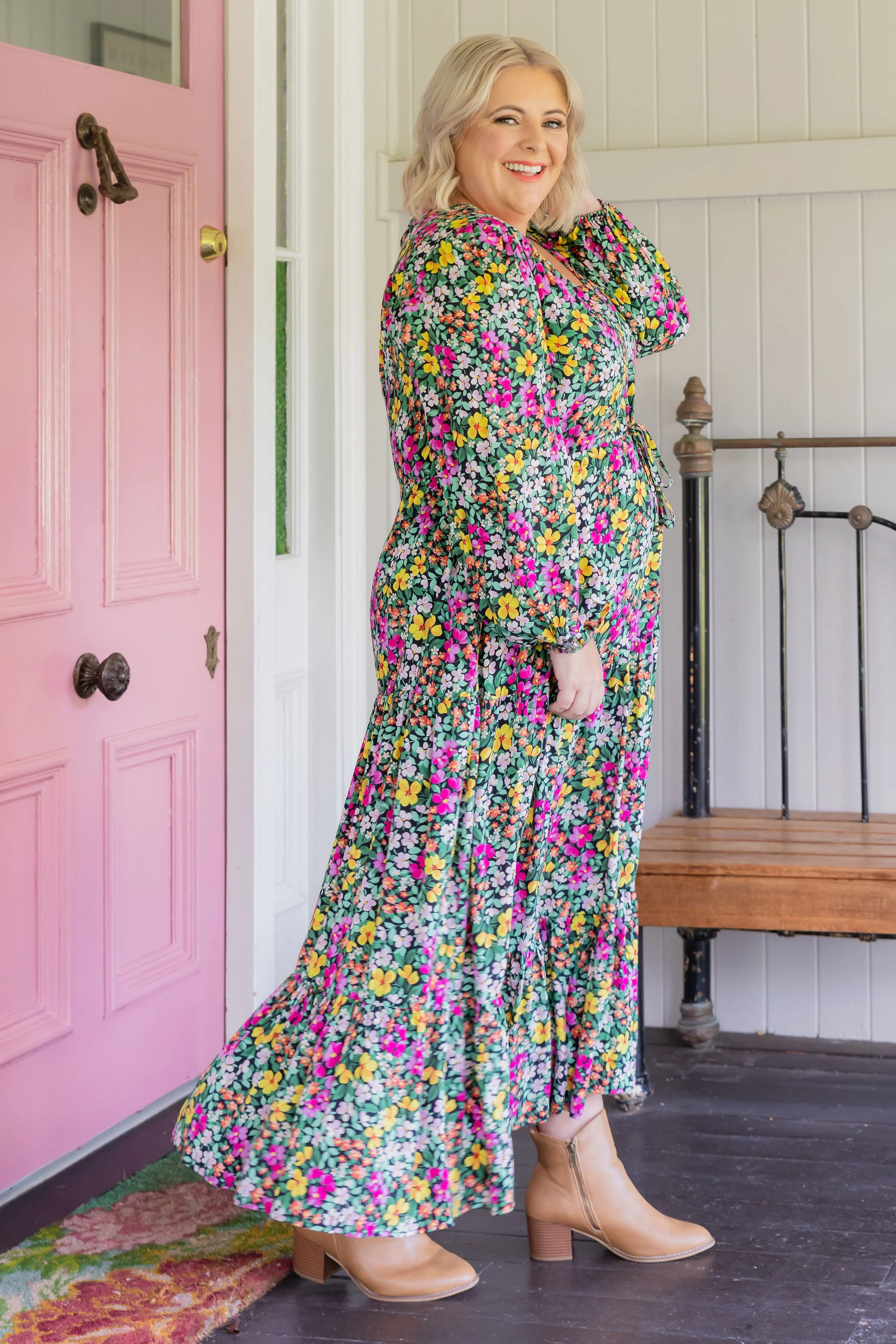 Bonnie Long Sleeve Dress in Garden Stroll - Image 12