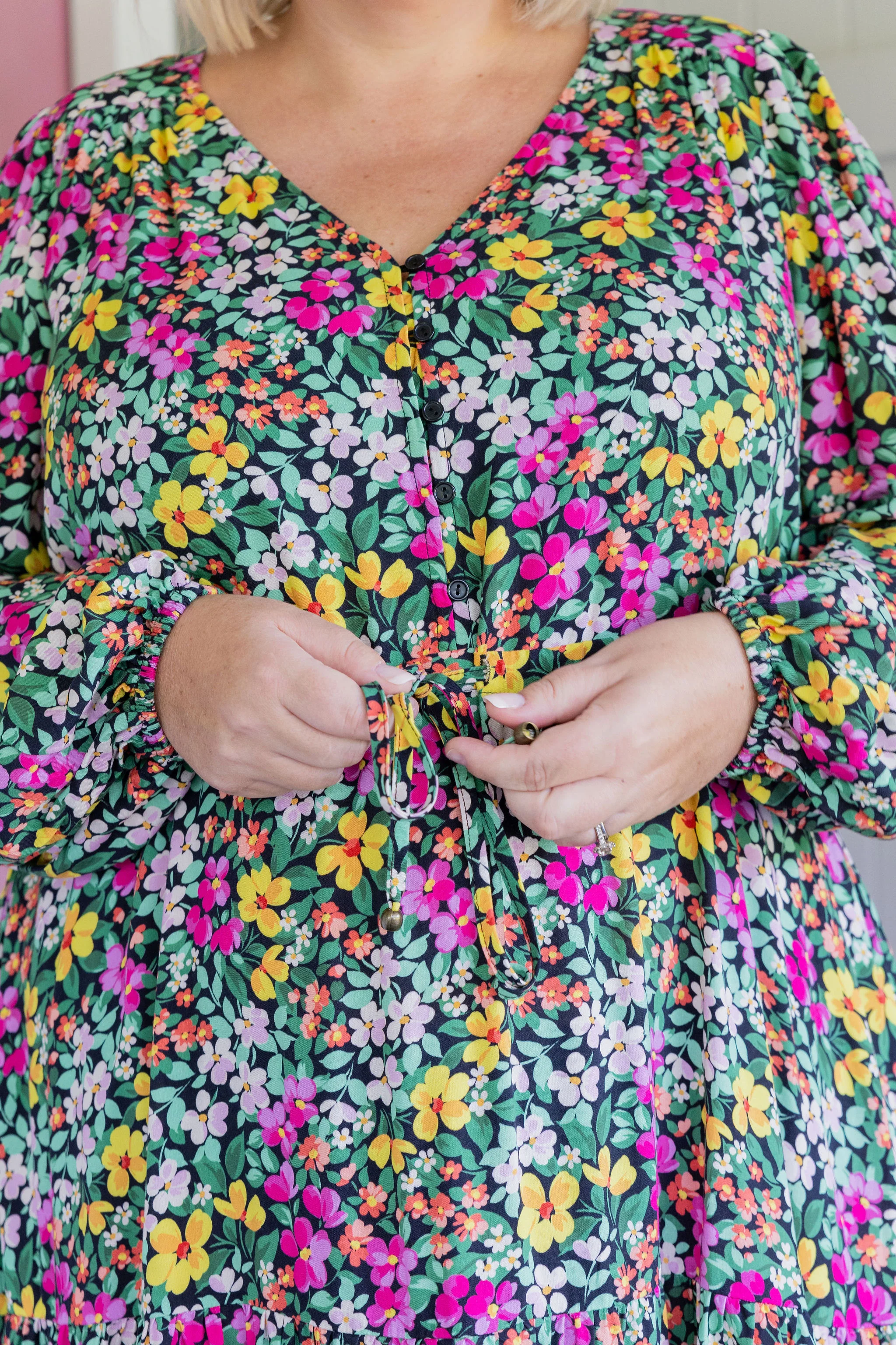 Bonnie Long Sleeve Dress in Garden Stroll - Image 3