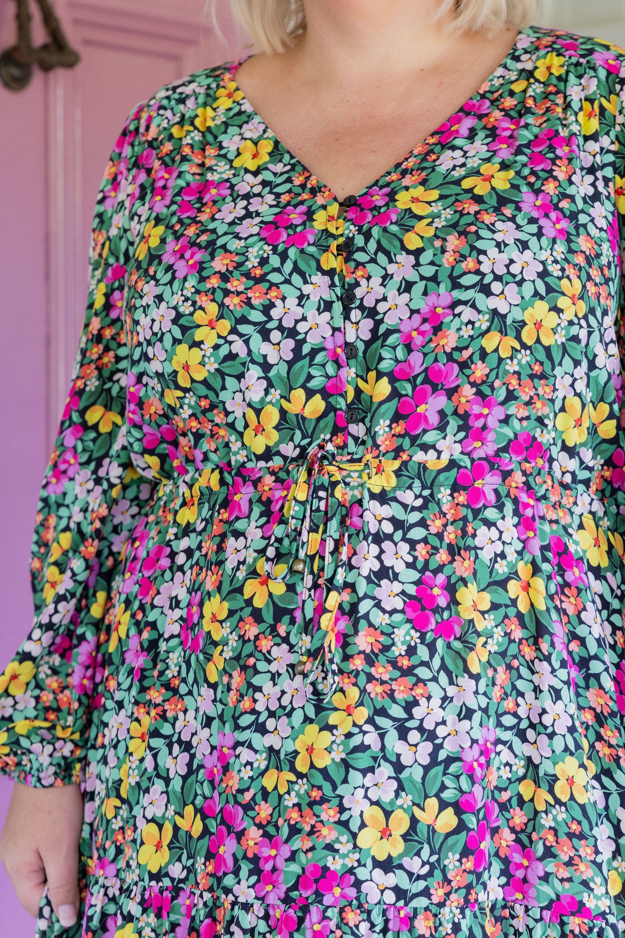 Bonnie Long Sleeve Dress in Garden Stroll - Image 4