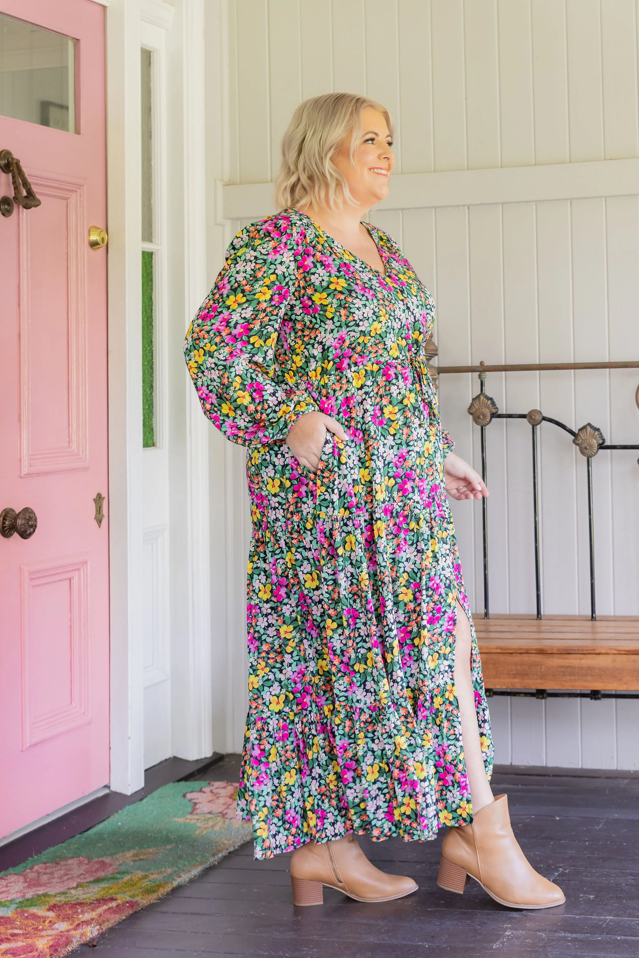 Bonnie Long Sleeve Dress in Garden Stroll - Image 8