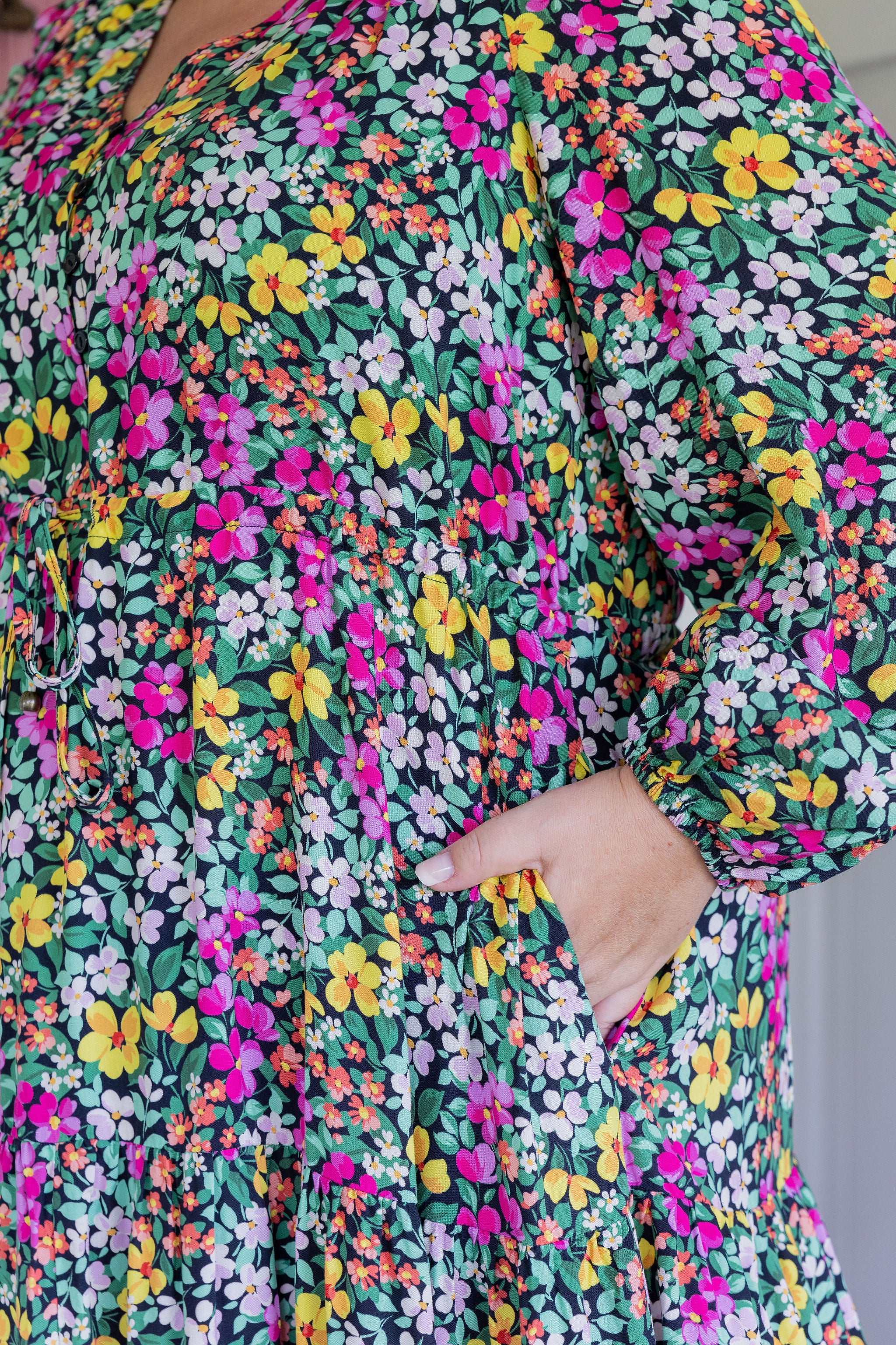 Bonnie Long Sleeve Dress in Garden Stroll - Image 9