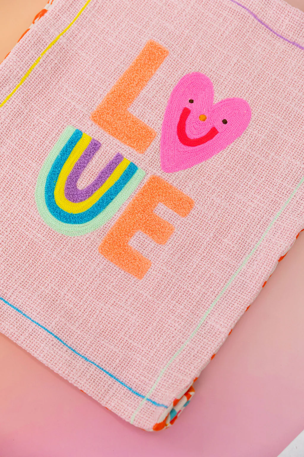 Love Pink Woven Tote Bag - Image 6