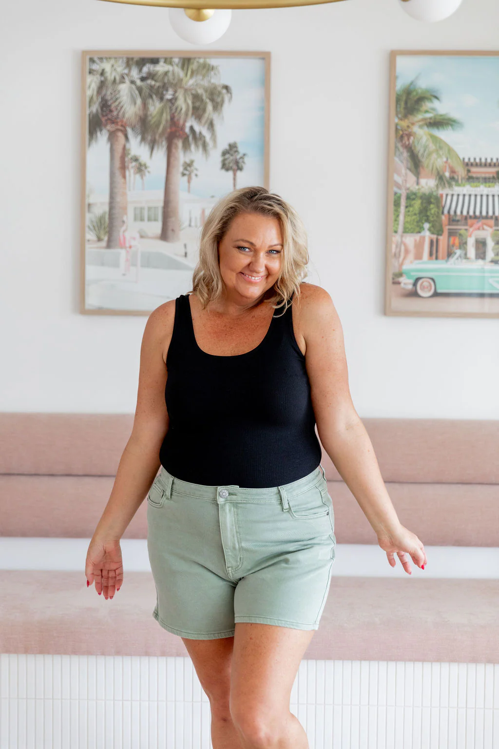 Lucas Denim Shorts in Green - Image 13