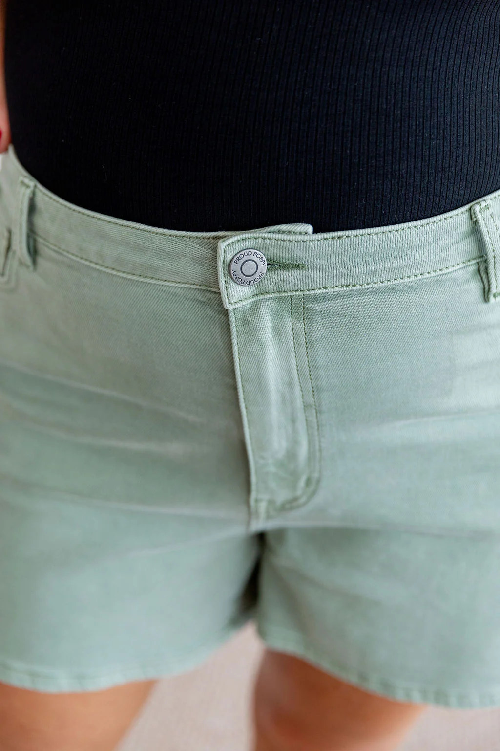 Lucas Denim Shorts in Green - Image 14