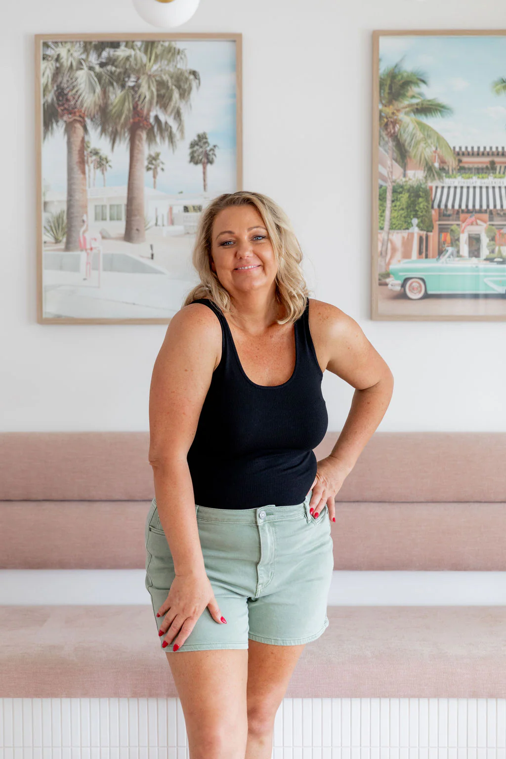 Lucas Denim Shorts in Green - Image 29