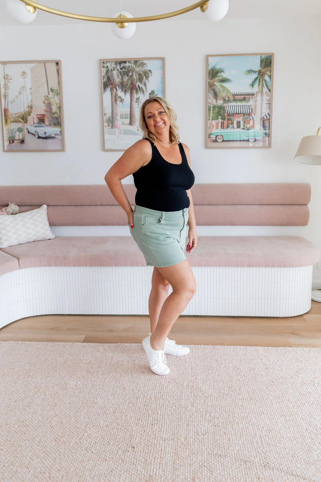 Lucas Denim Shorts in Green - Image 33