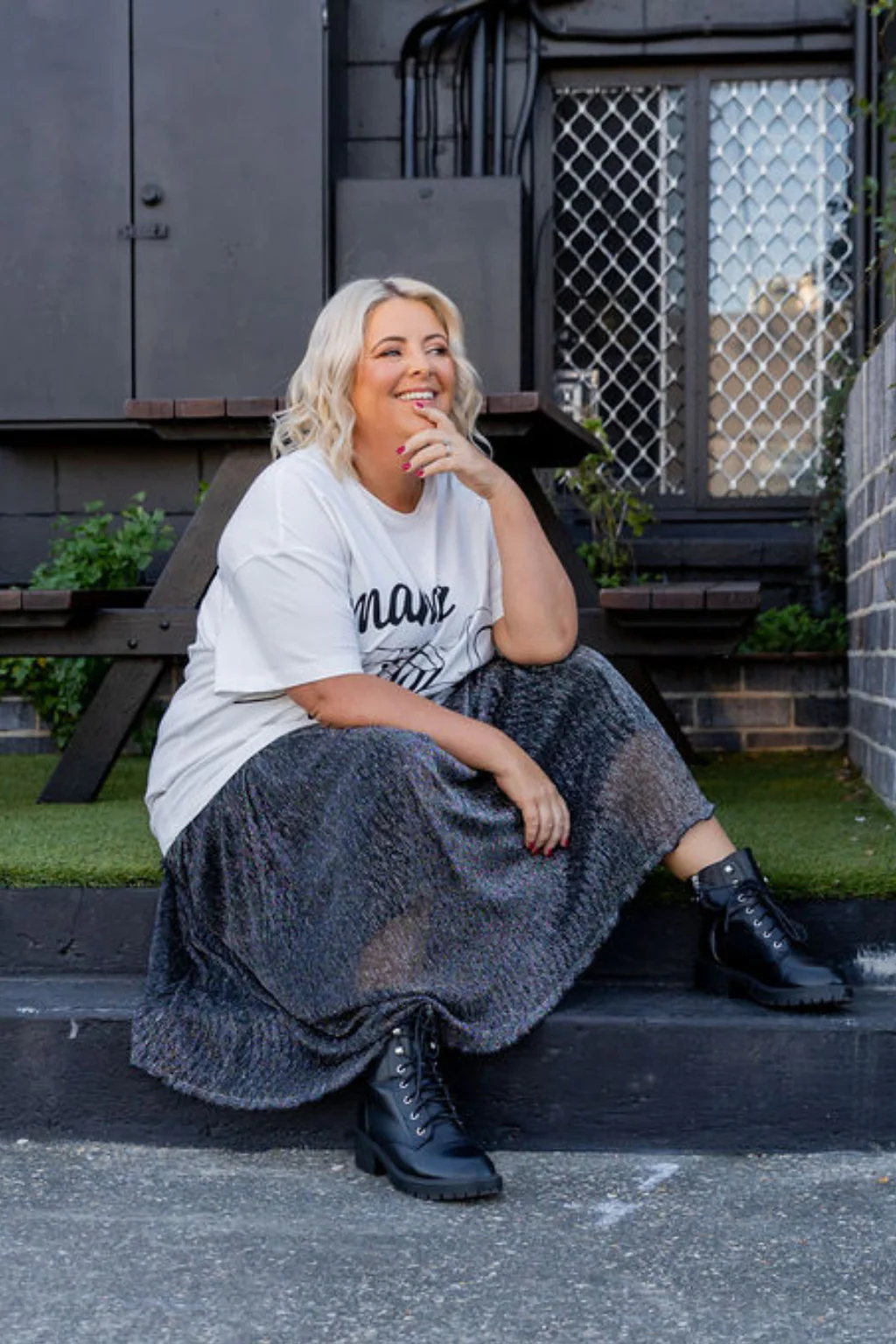 Mamma Needs Coffee Tee in White - Image 11