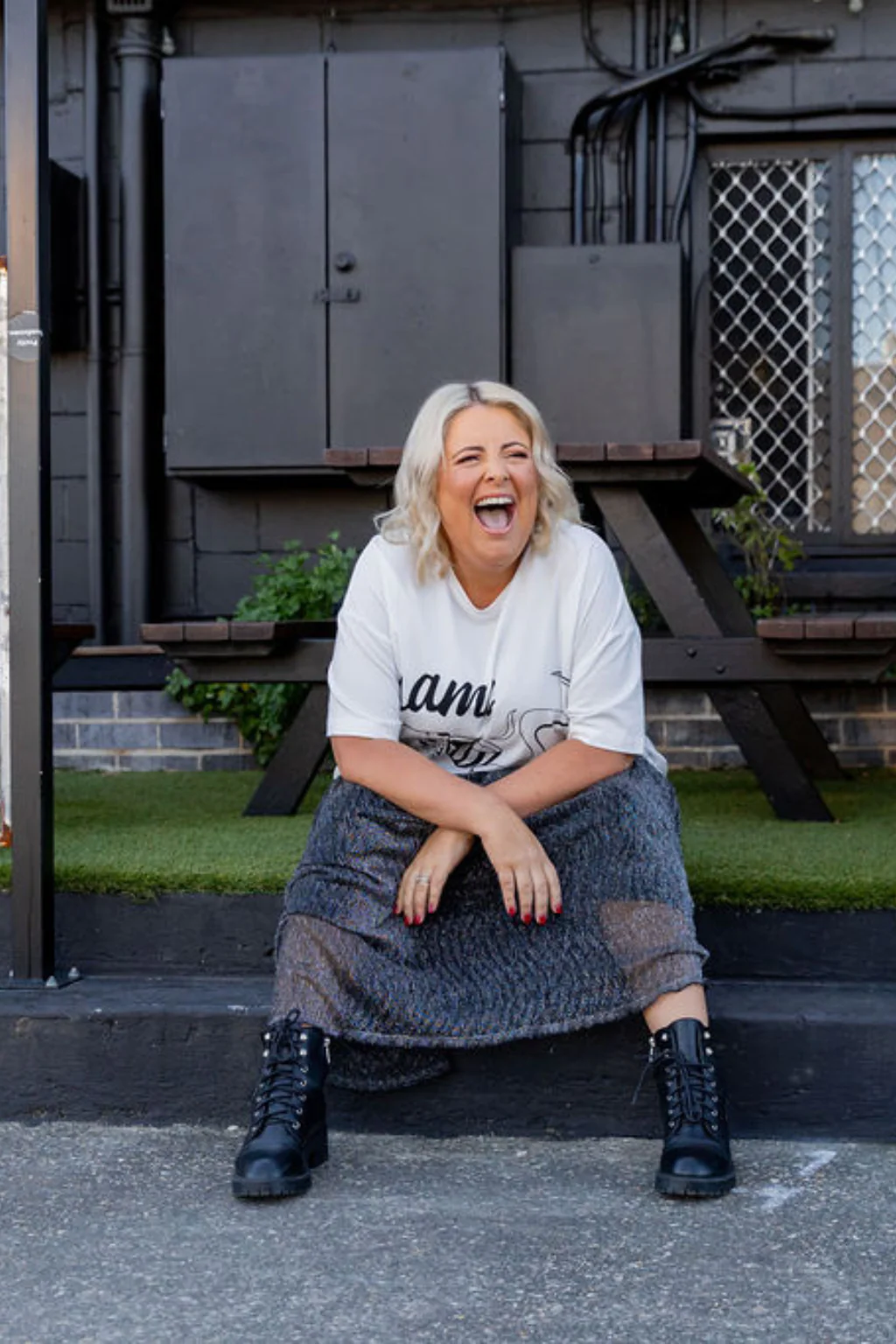 Mamma Needs Coffee Tee in White - Image 9