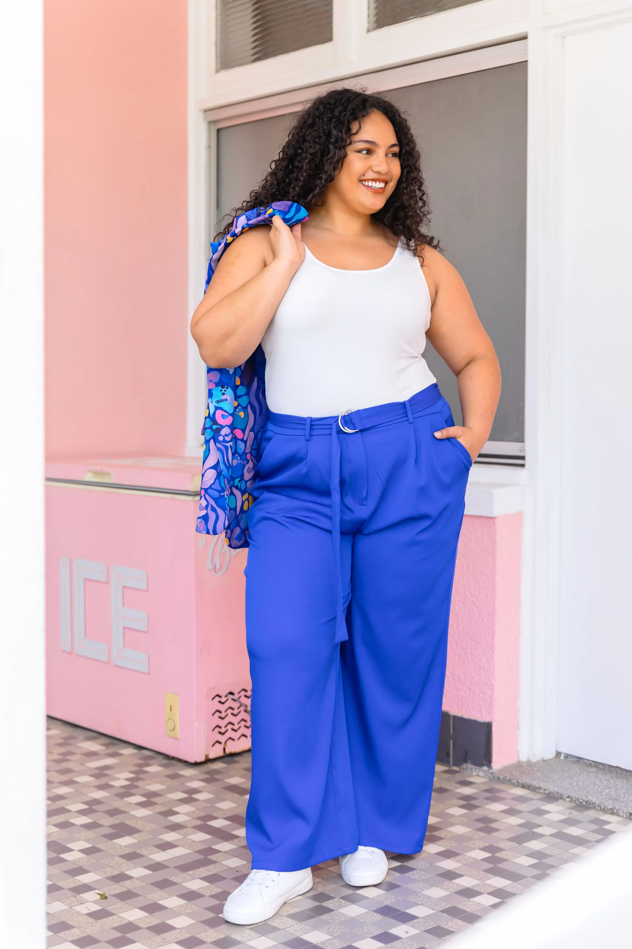 Mika Suiting Pant in Blue - Image 4