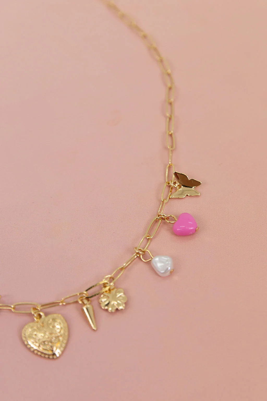 Multi Charm Chain Necklace - Image 4