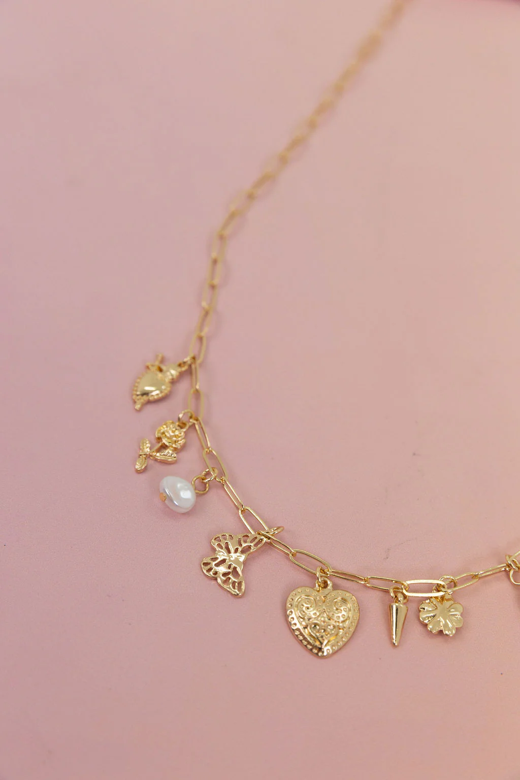 Multi Charm Chain Necklace - Image 5