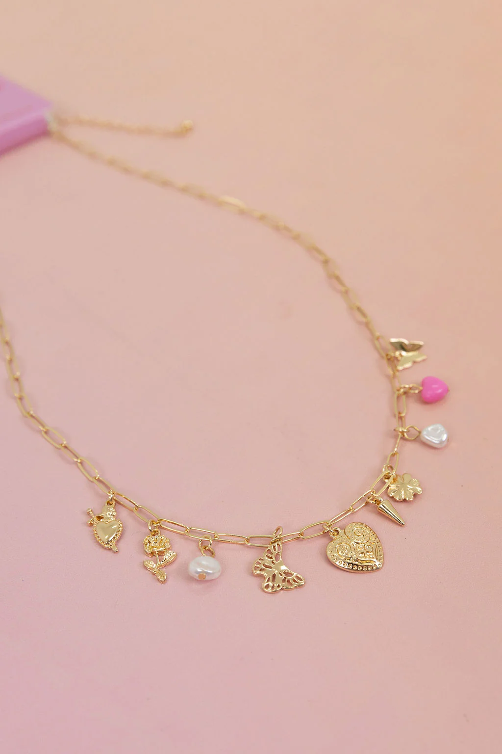 Multi Charm Chain Necklace - Image 7