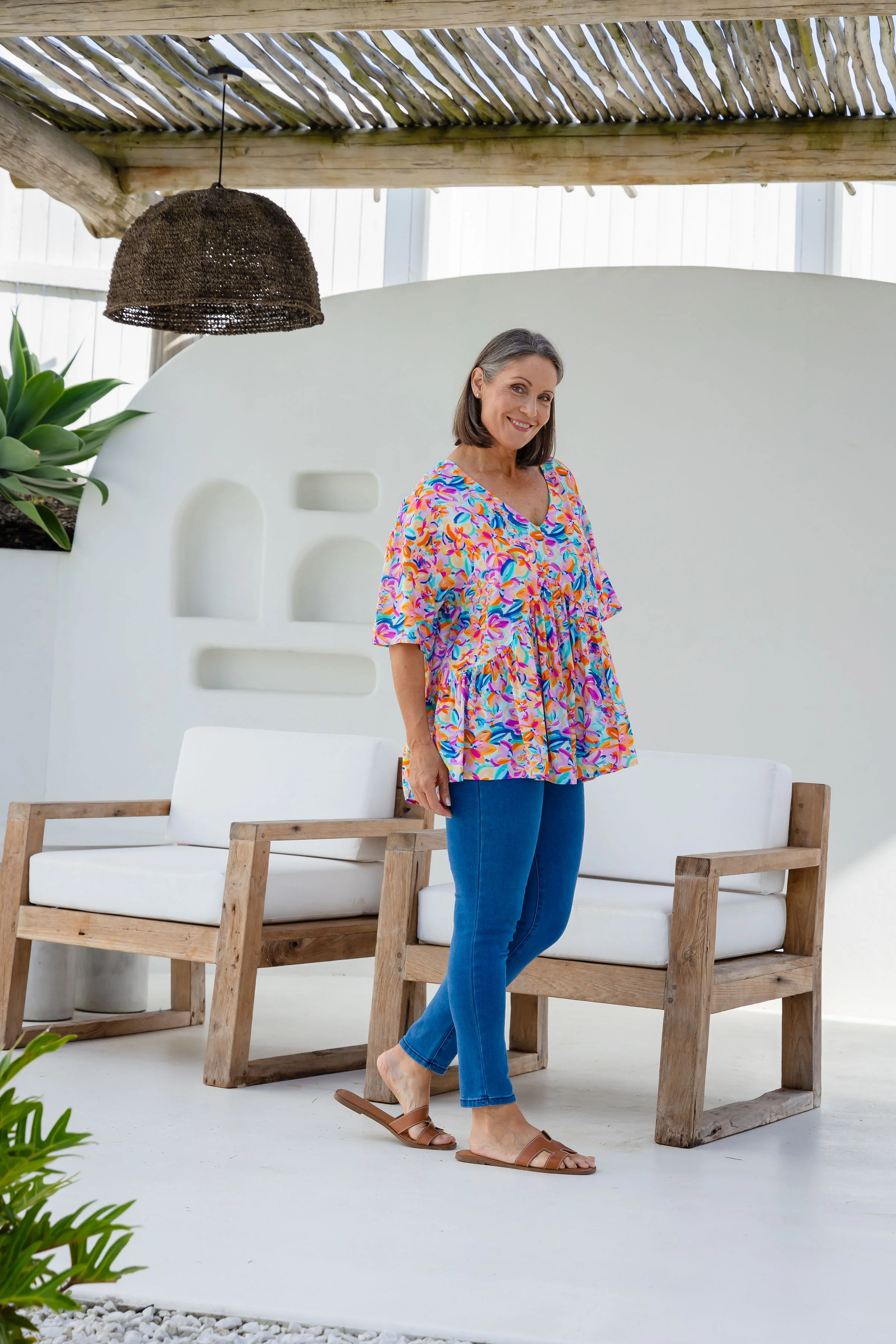 Peak Top in Carnival Floral - Image 11