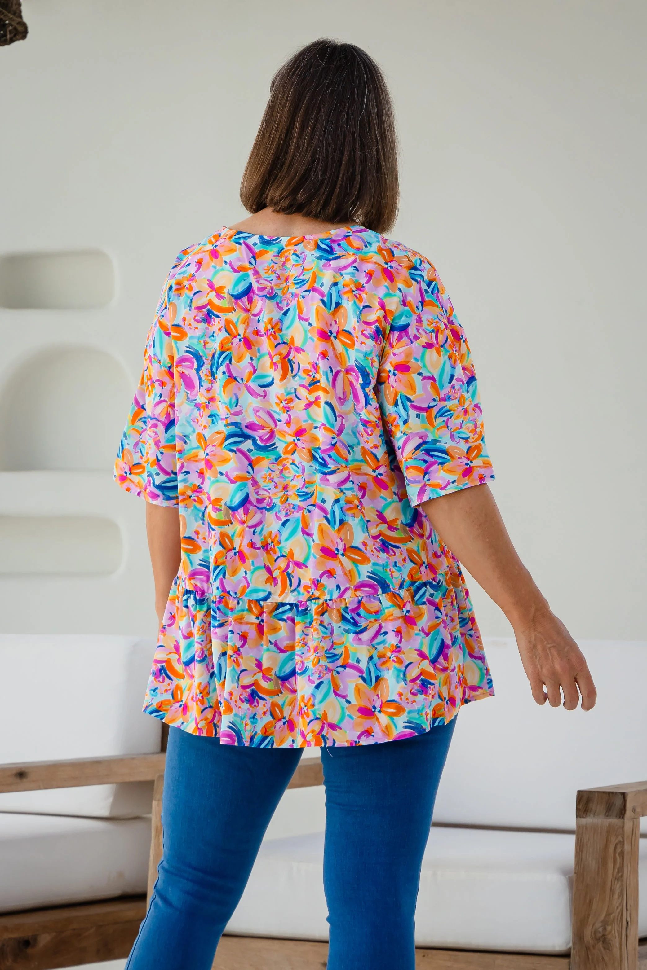 Peak Top in Carnival Floral - Image 6