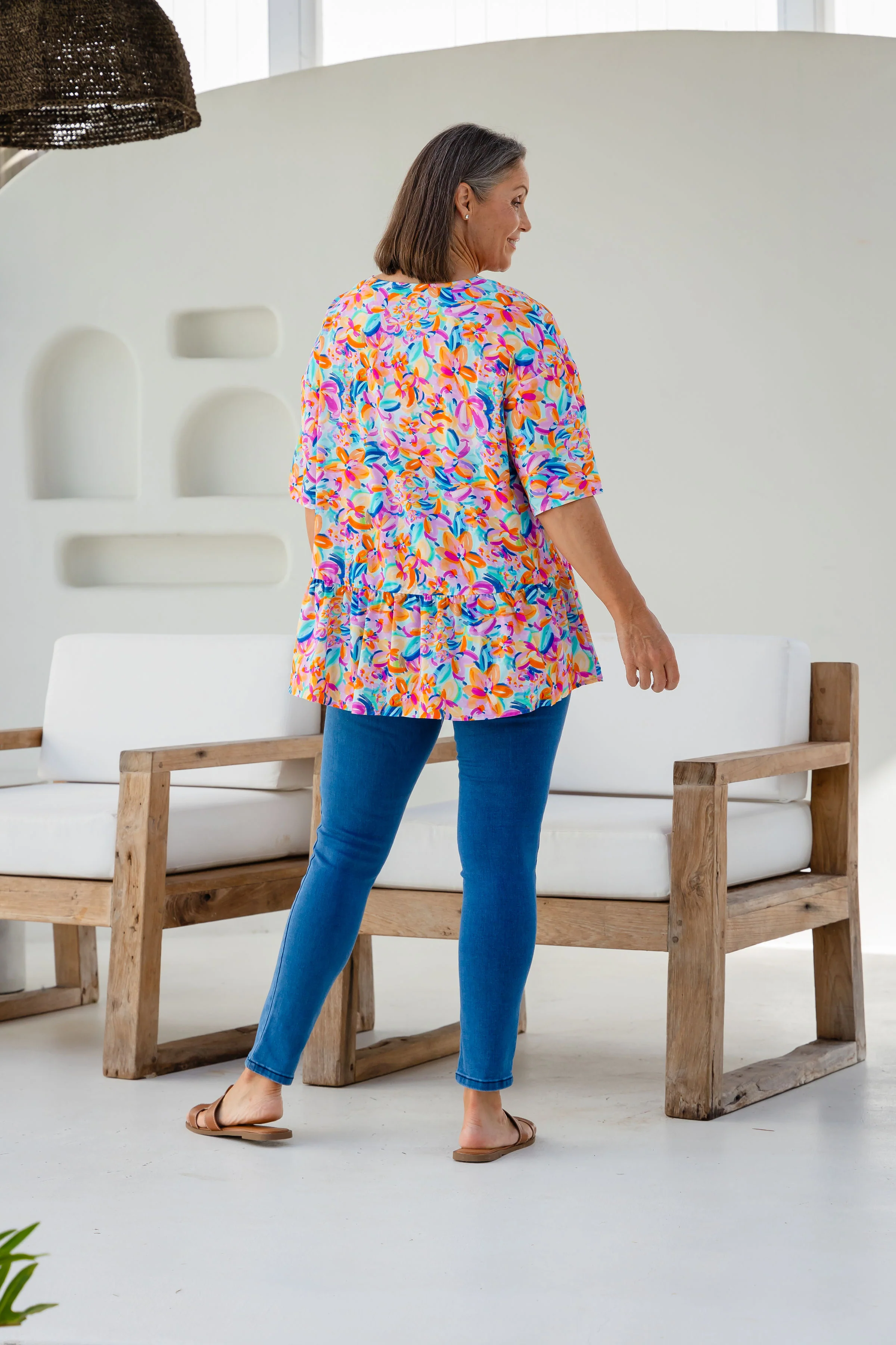 Peak Top in Carnival Floral - Image 7