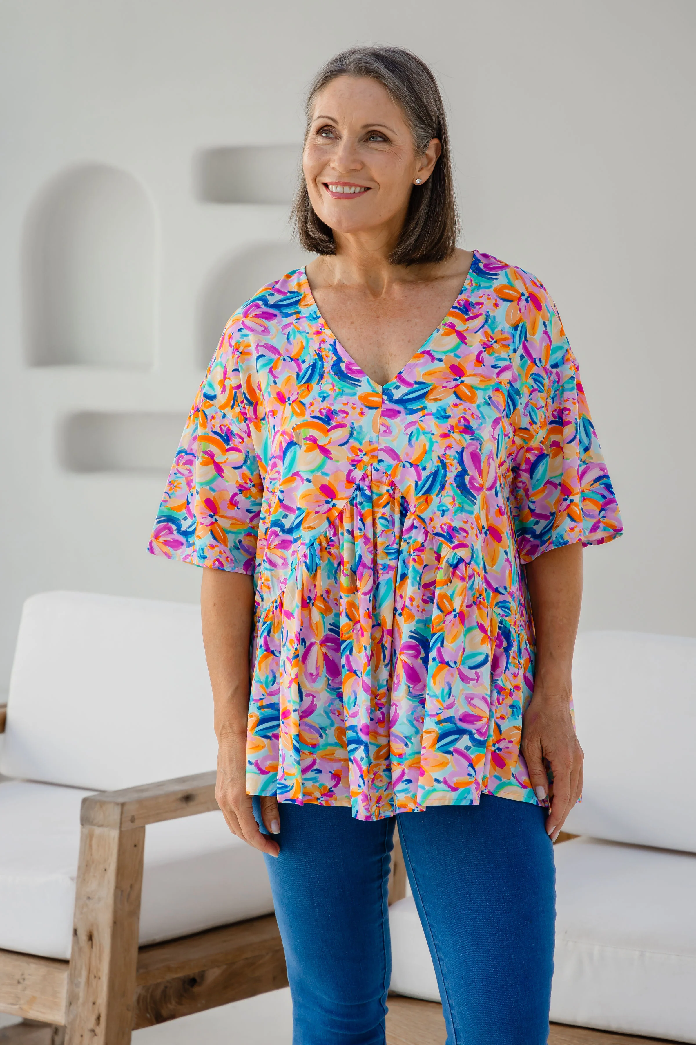 Peak Top in Carnival Floral - Image 9