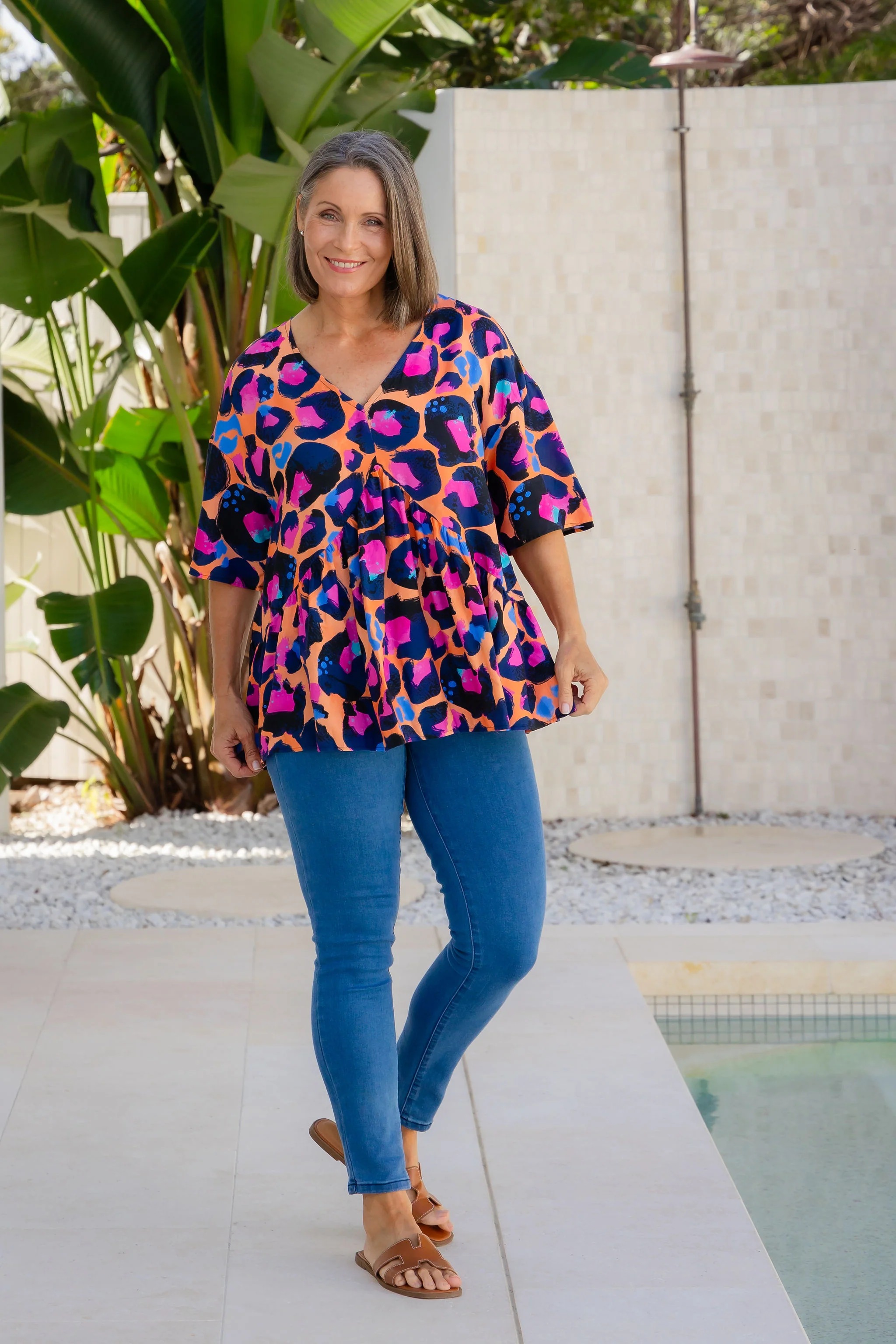 Peak Top in Sherbie - Peach Leopard by Kasey Rainbow - Image 3