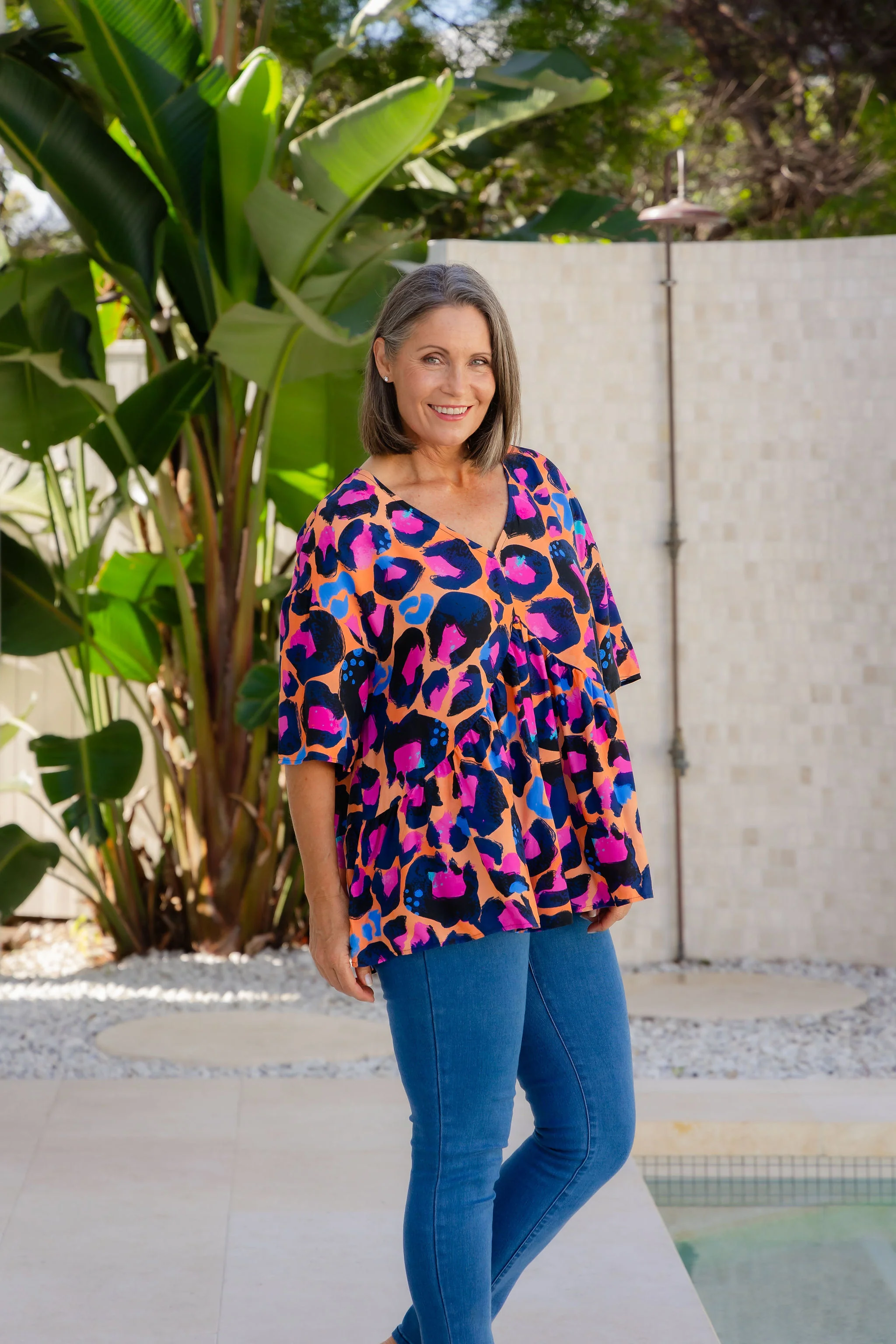 Peak Top in Sherbie - Peach Leopard by Kasey Rainbow - Image 4