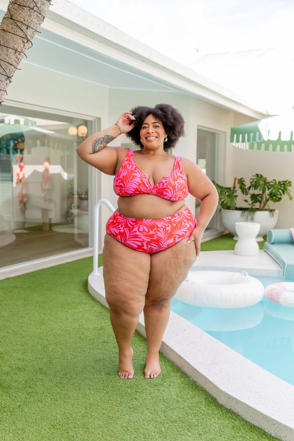 Pearl Bikini Pants In Pink Jungle - Image 21