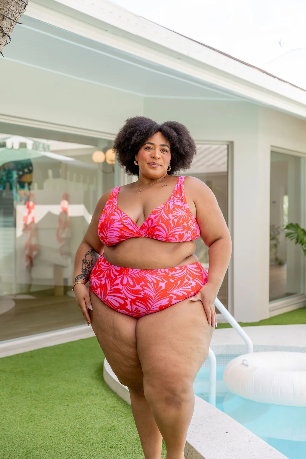 Pearl Bikini Pants In Pink Jungle - Image 24