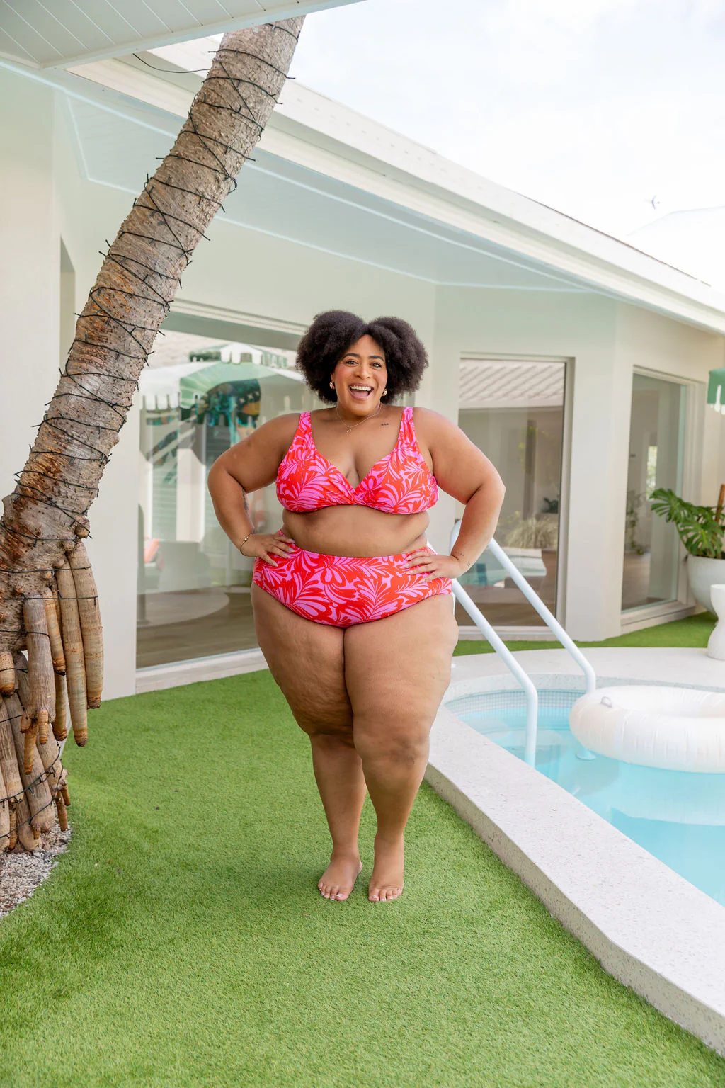 Pearl Bikini Pants In Pink Jungle - Image 25