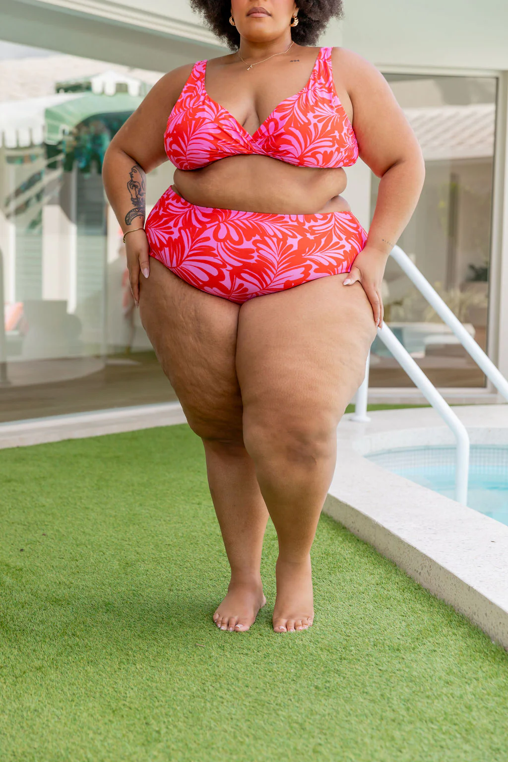 Pearl Bikini Pants In Pink Jungle - Image 26