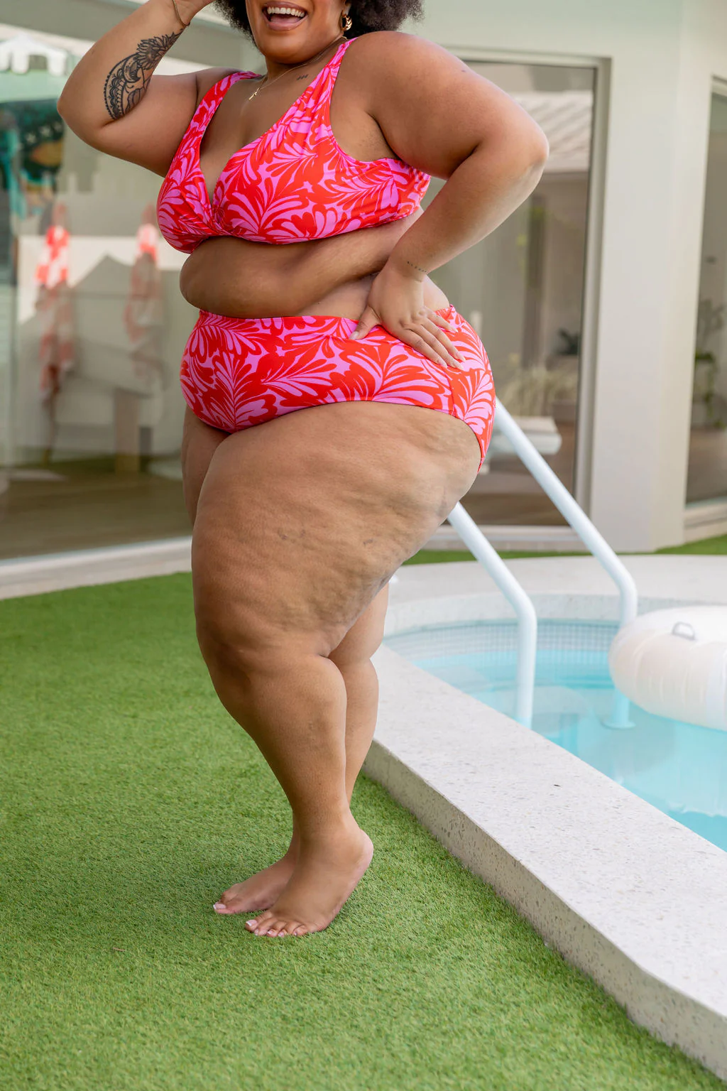 Pearl Bikini Pants In Pink Jungle - Image 31