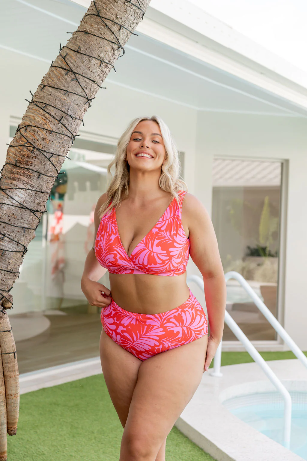 Pearl Bikini Pants In Pink Jungle - Image 5