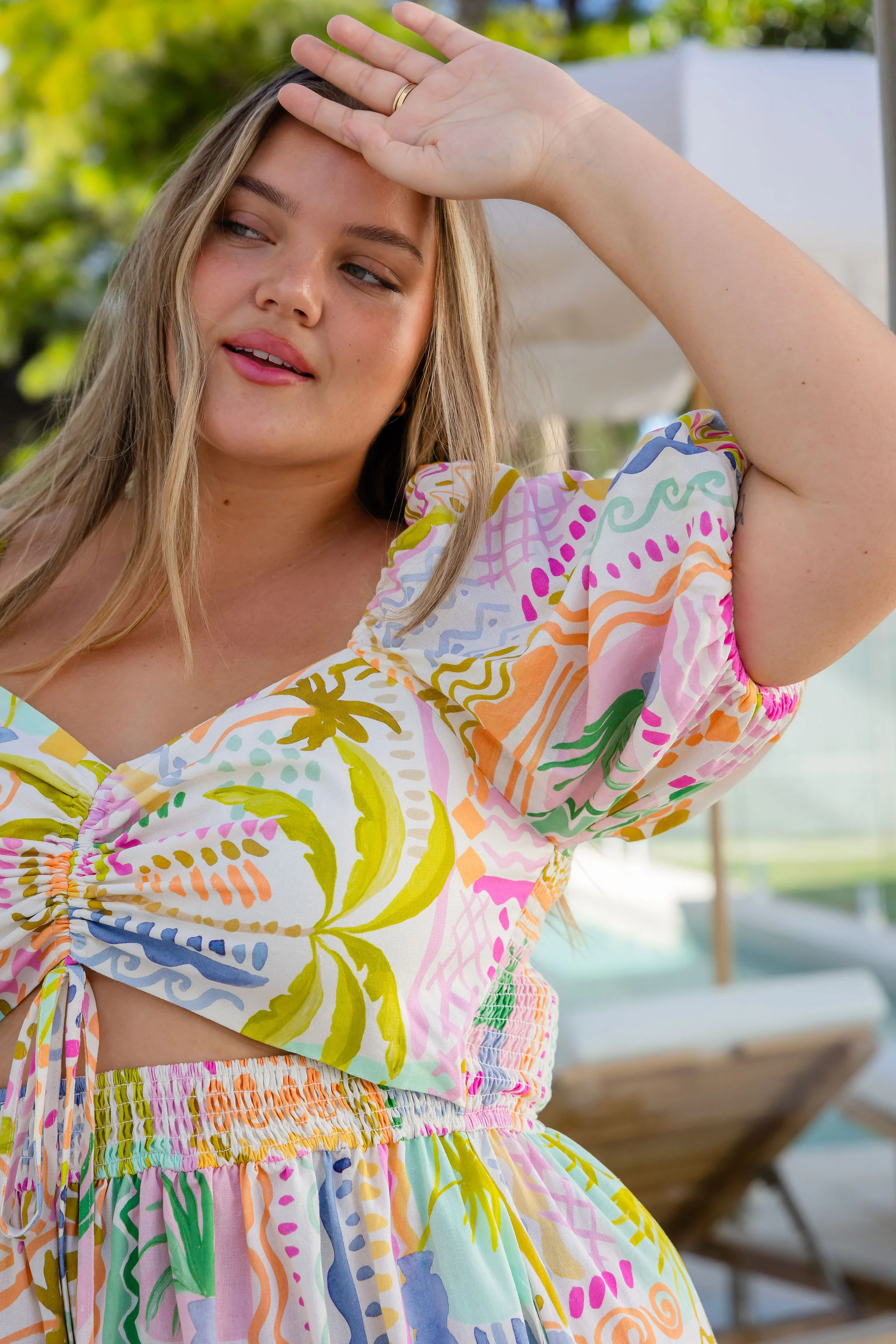 Pippa Cut Out Dress in Palma - Image 6