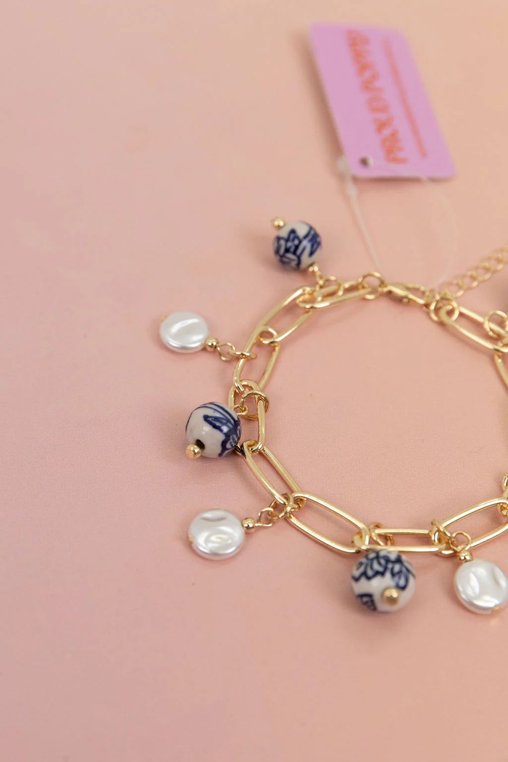 Porcalin Beaded Charm Bracelet - Image 3