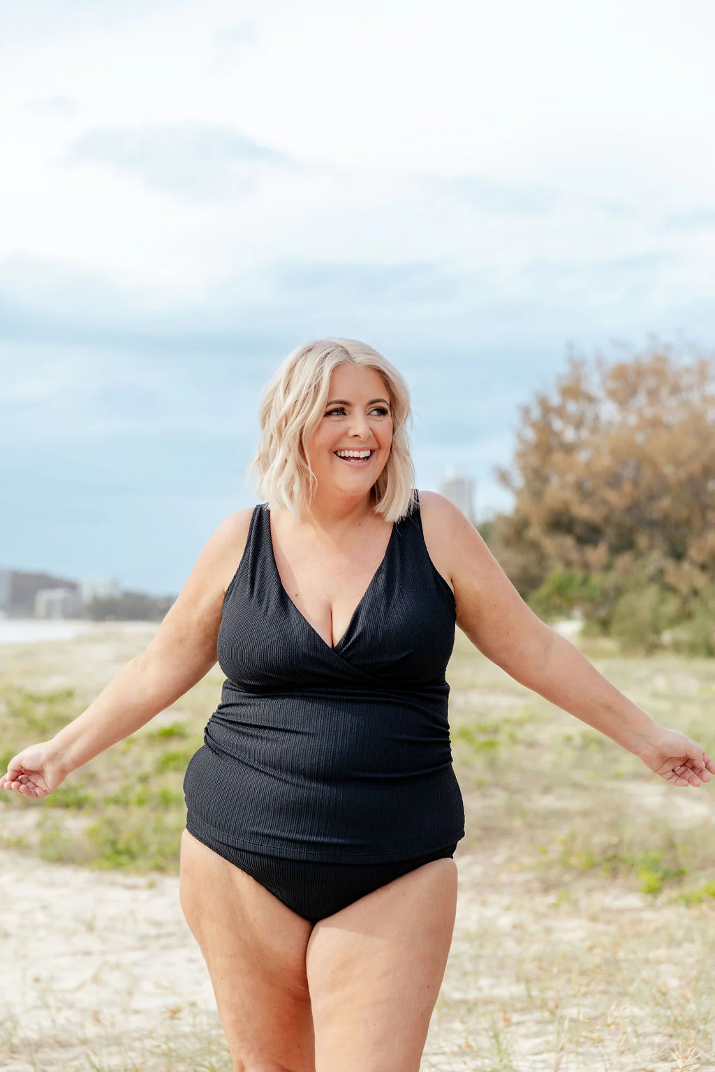 Burleigh Tankini Top in Black - Image 8