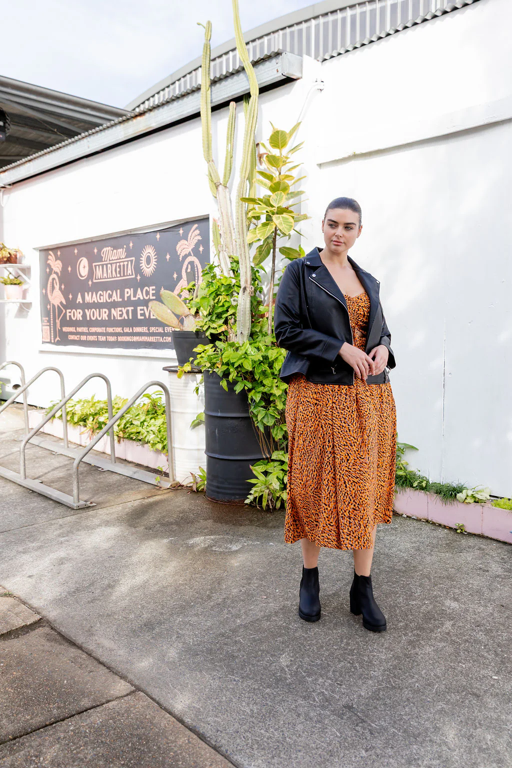 Rebel Faux Leather Biker Jacket in Black - Image 32