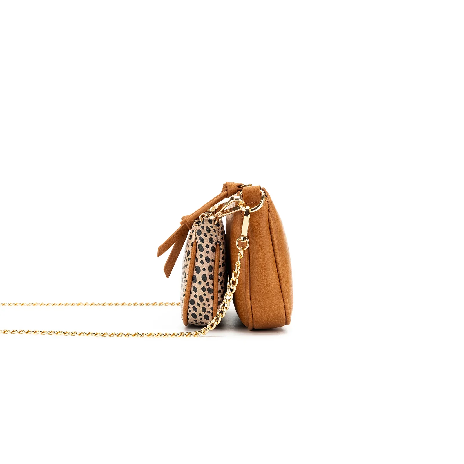 Sabie Tan & Pebbled 2 Piece Crossbody Bag by Black Caviar - Image 4